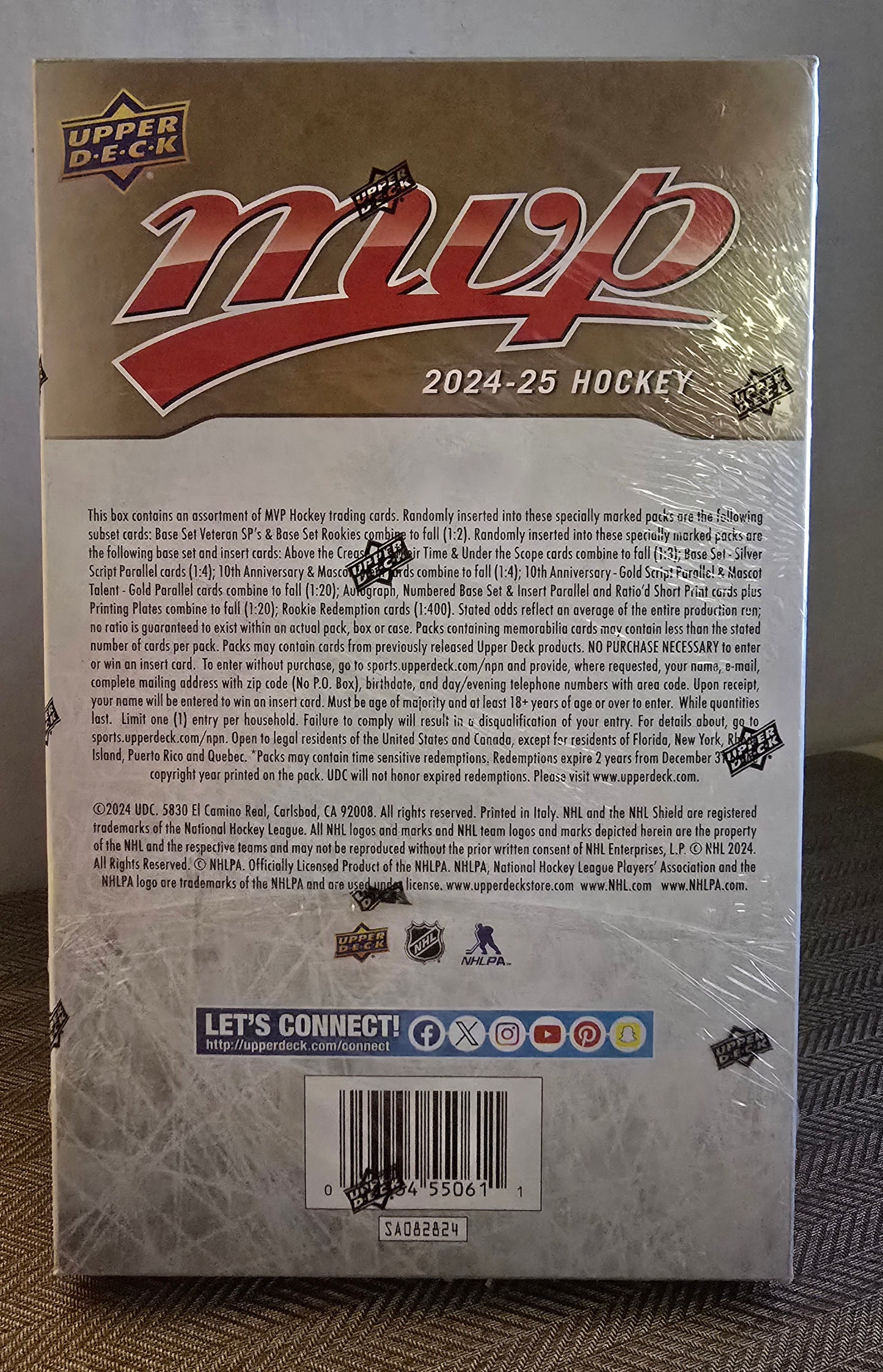 2024/25 Upper Deck MVP Cartes Hockey NHL Hobby Box Upper Deck