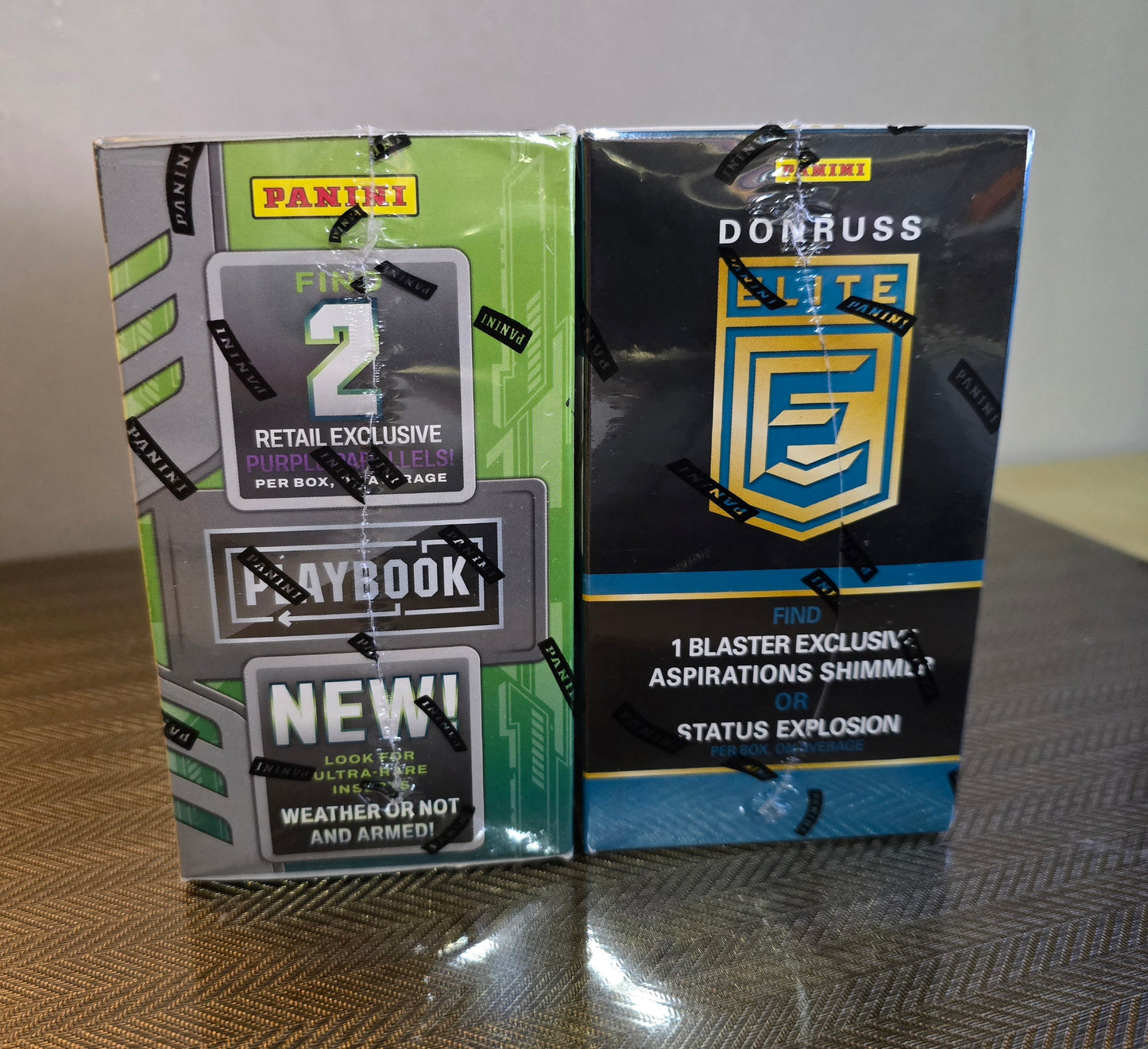Lot 2 Box Cartes Football US NFL Panini Playbook 2022 + Donruss Elite 2023/24 Panini