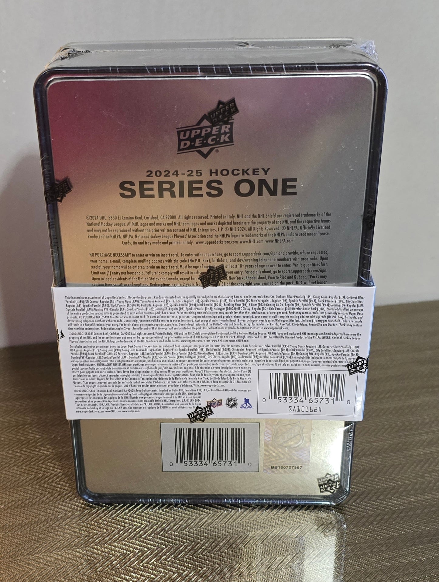 2024-25 Upper Deck Series 1 Tin Cartes Hockey NHL Upper Deck