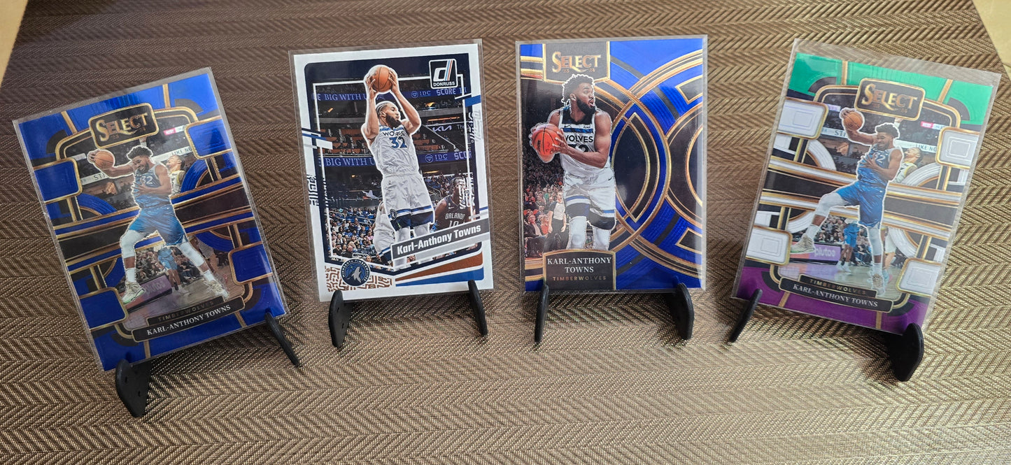Lot 4 cartes collection sport Basketball KARL-ANTHONY TOWNS