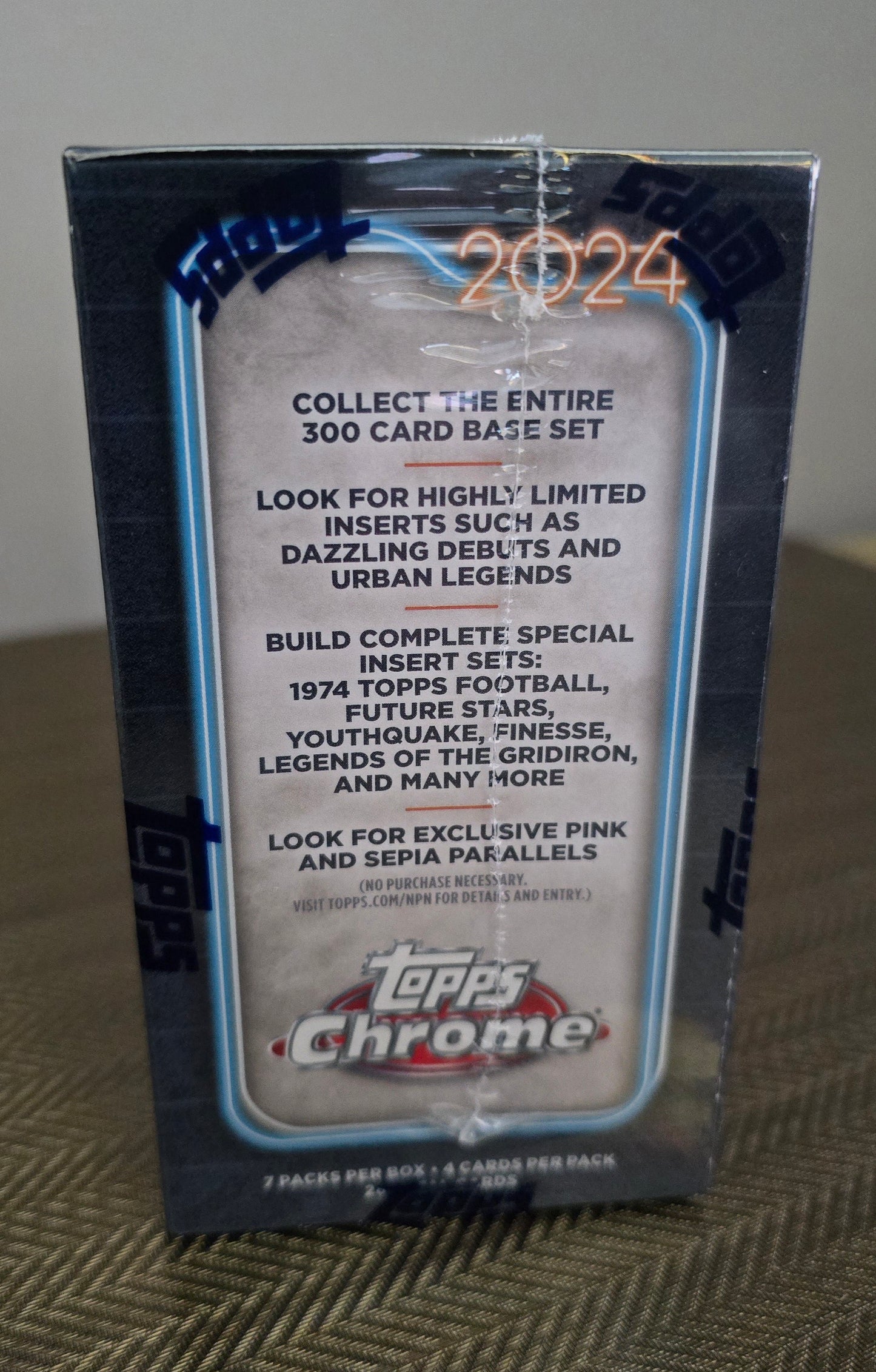 2024 Topps Chrome Cartes Football NFL 7-Pack Blaster Box