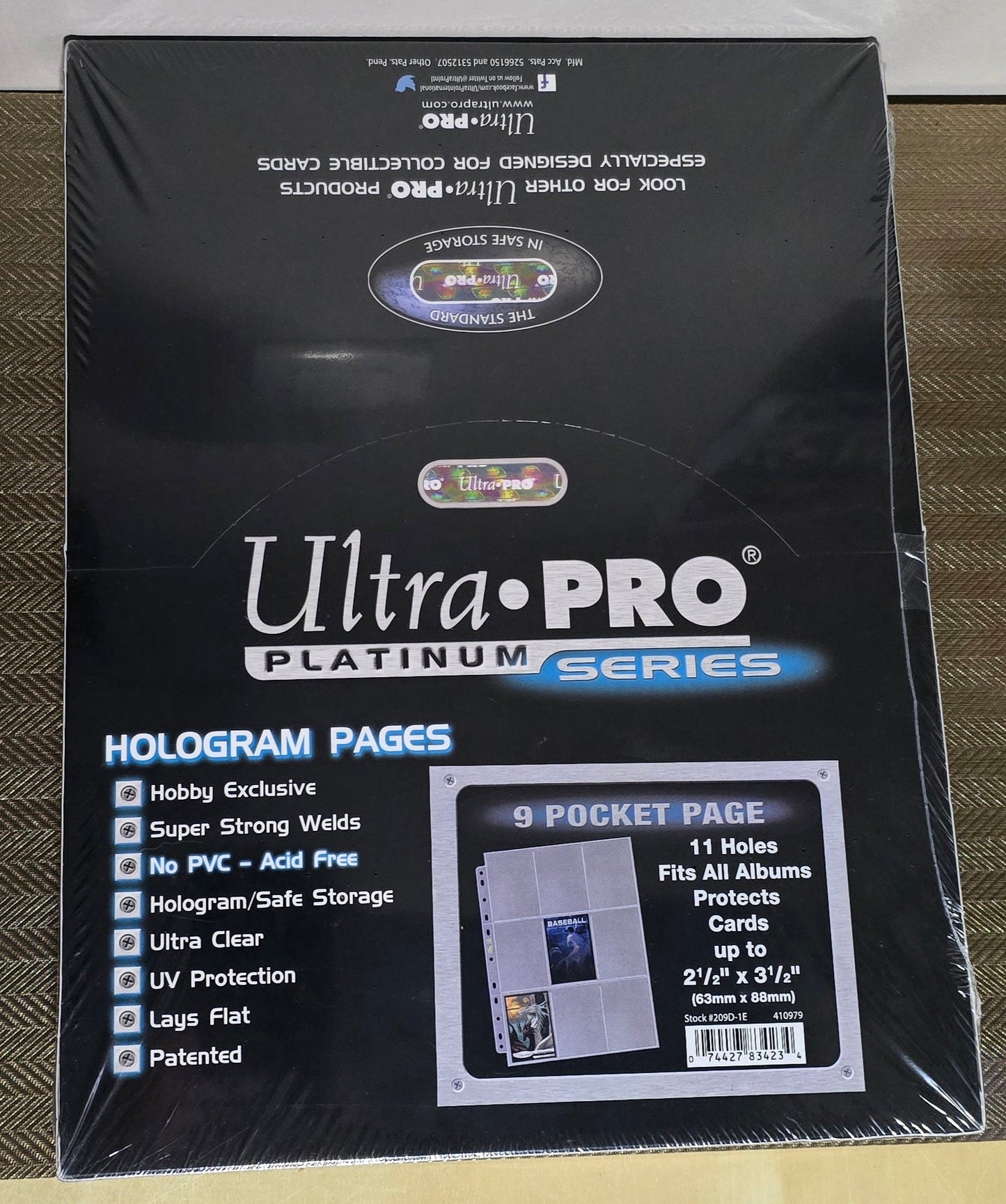 100 Feuilles de classeur Platinum - Ultra Pro ULTRA PRO