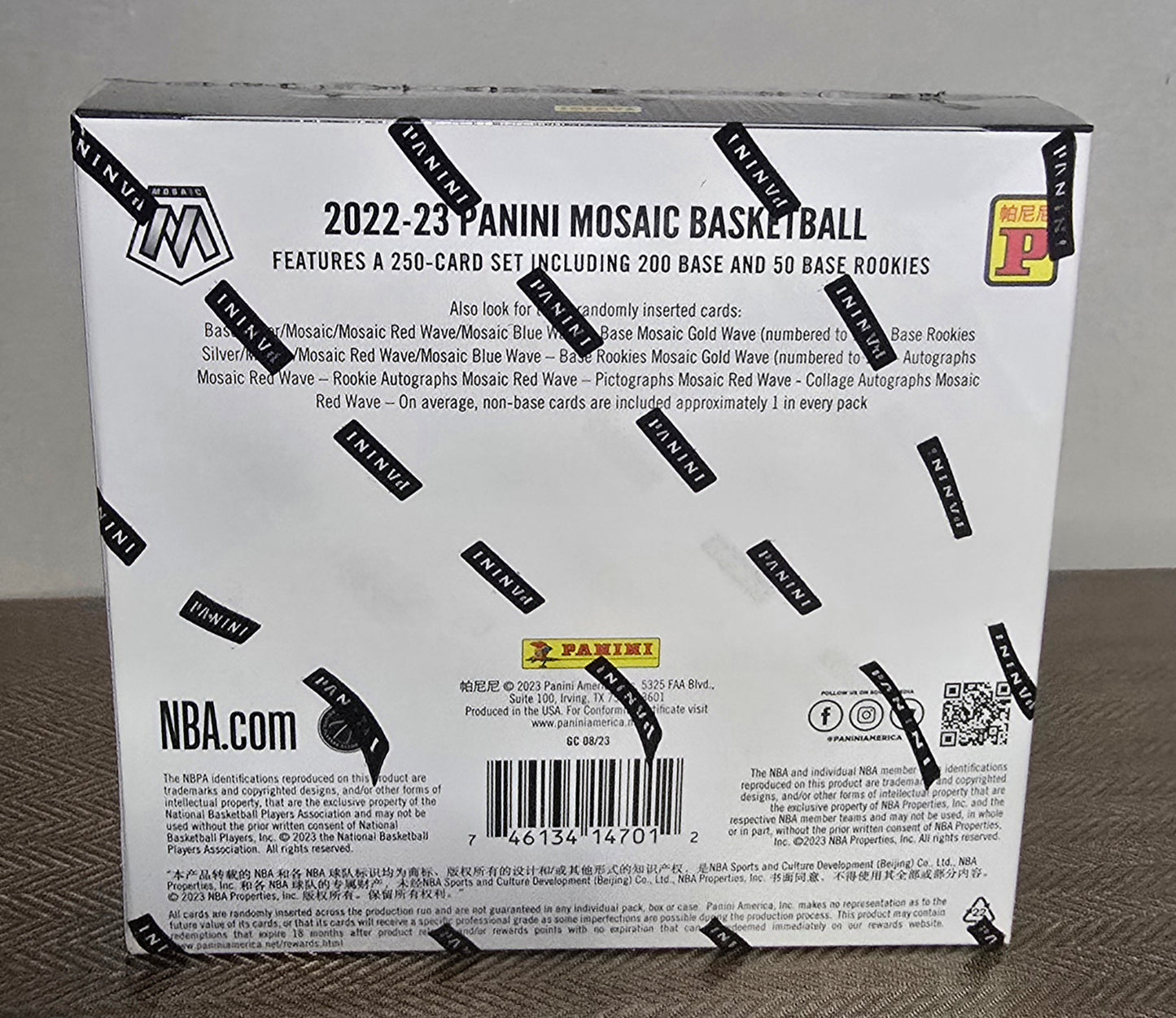 2022-23 Panini Mosaic Cartes Basketball NBA Asia Box