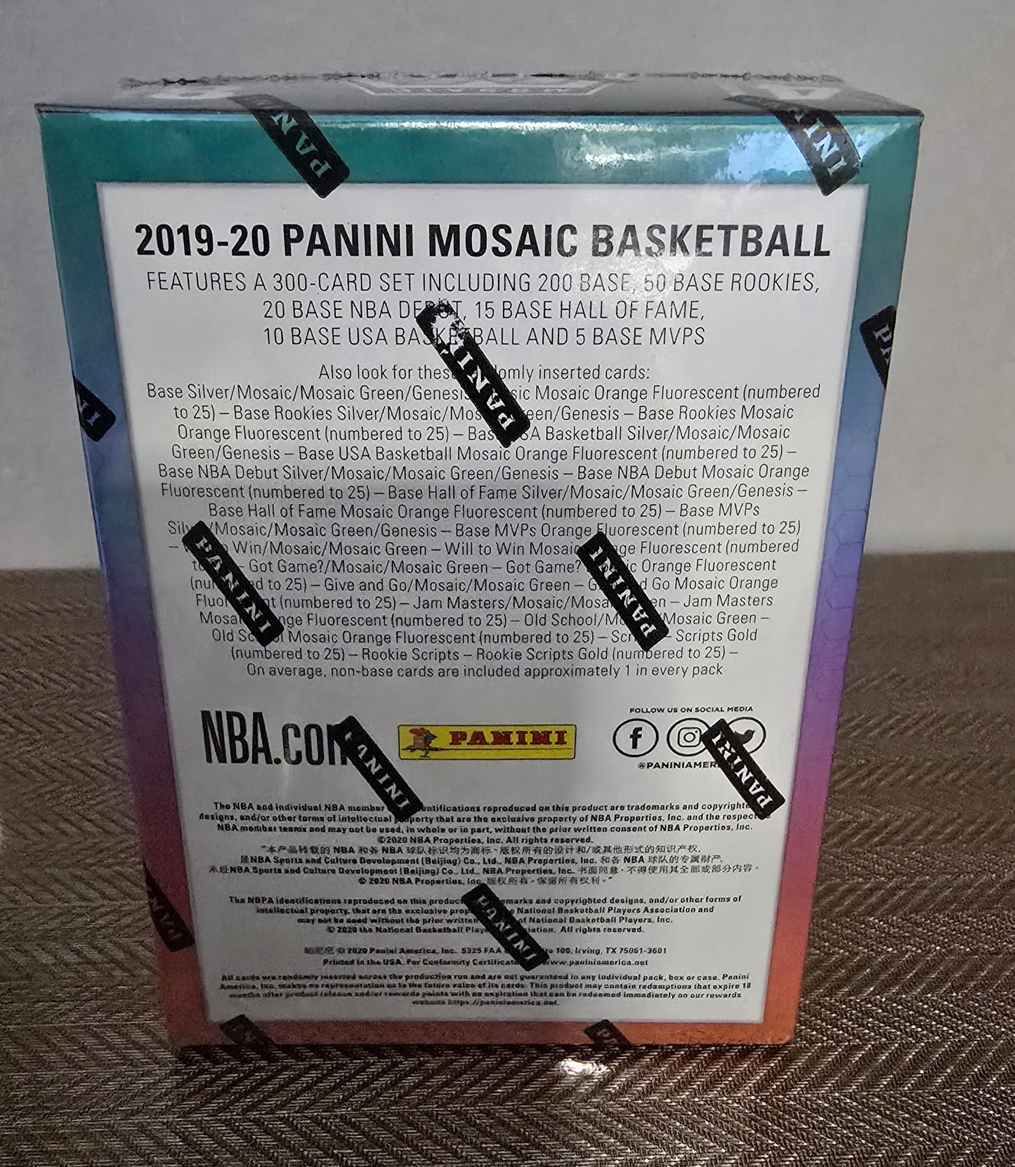 2019-20 Panini Mosaic Cartes Basketball NBA Blaster Box