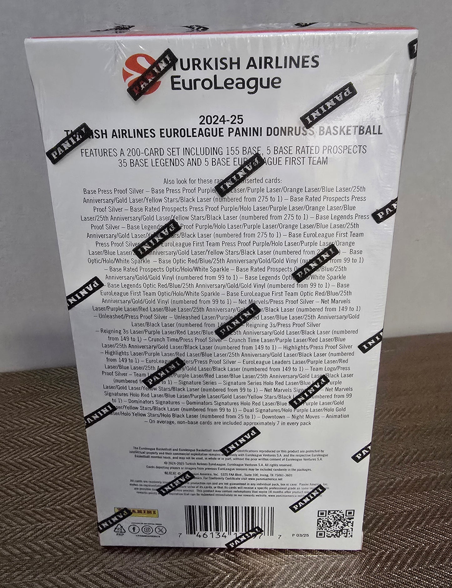 2024-25 Panini Donruss Turkish Airlines Euroleague Cartes Basketball NBA Hobby Box