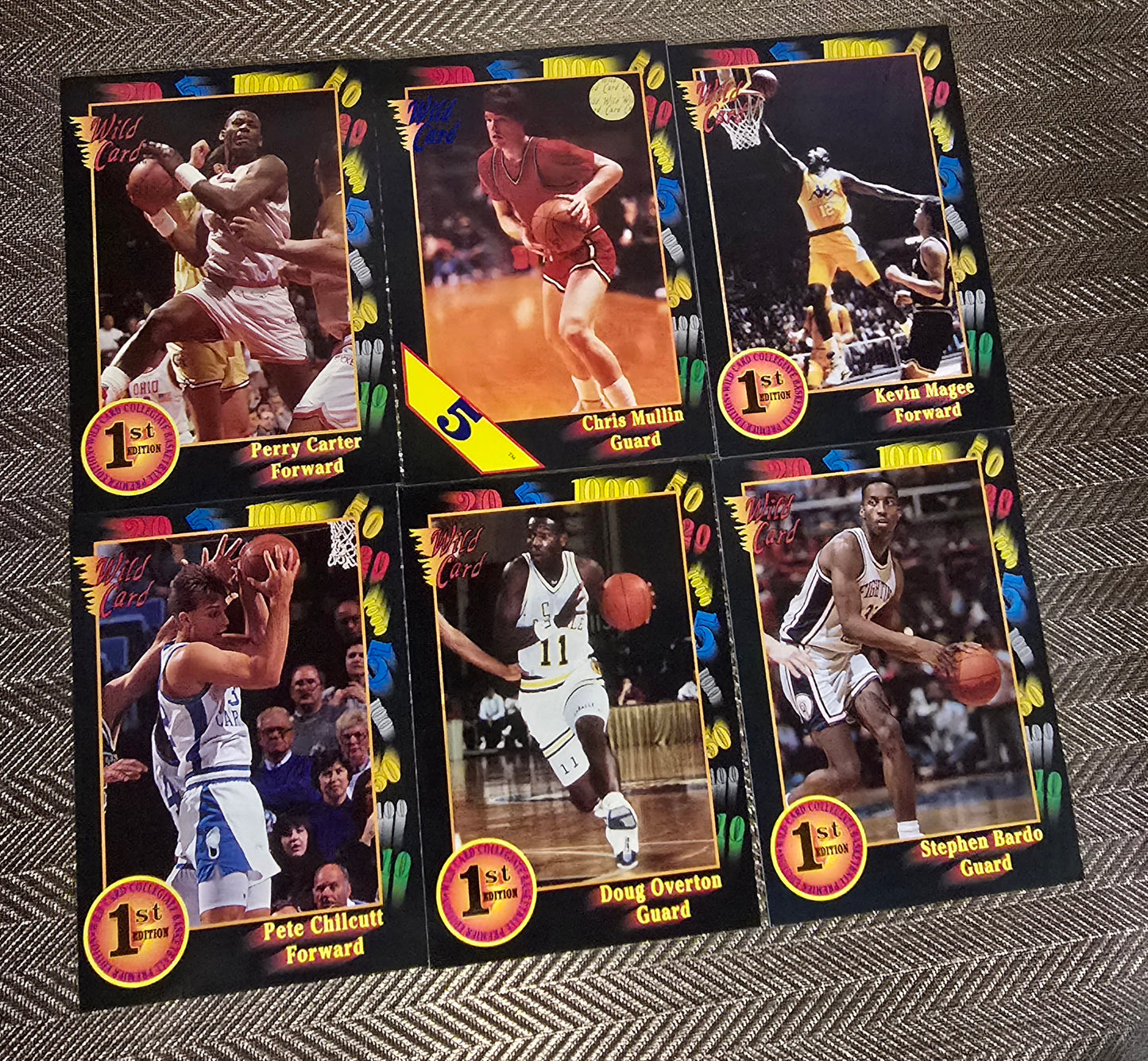 1991-92 Wild Card Collegiate Cartes Basketball NBA Pack