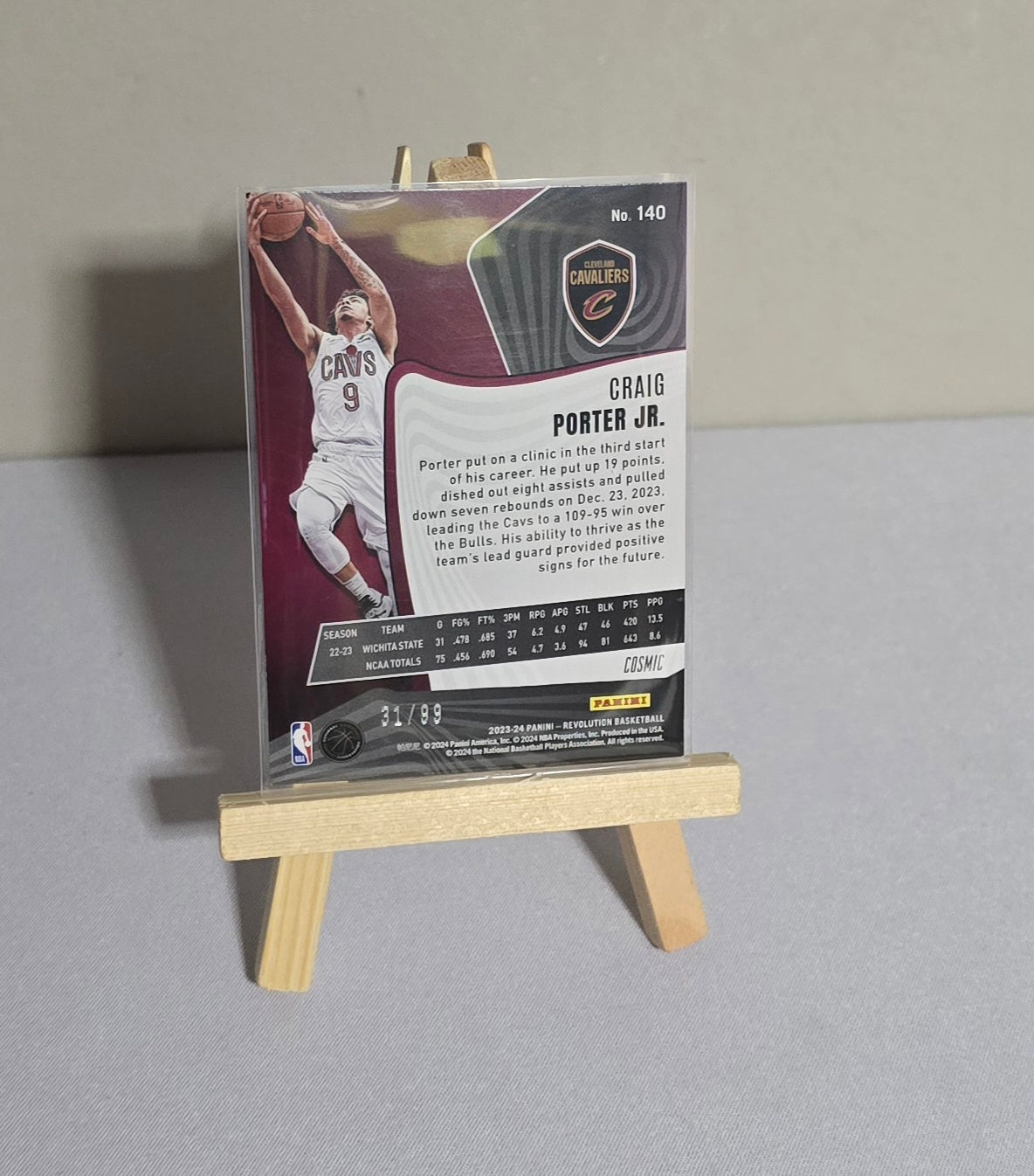 Carte Collection Numérotée Basketball NBA CRAIG PORTER JR. 31/99
