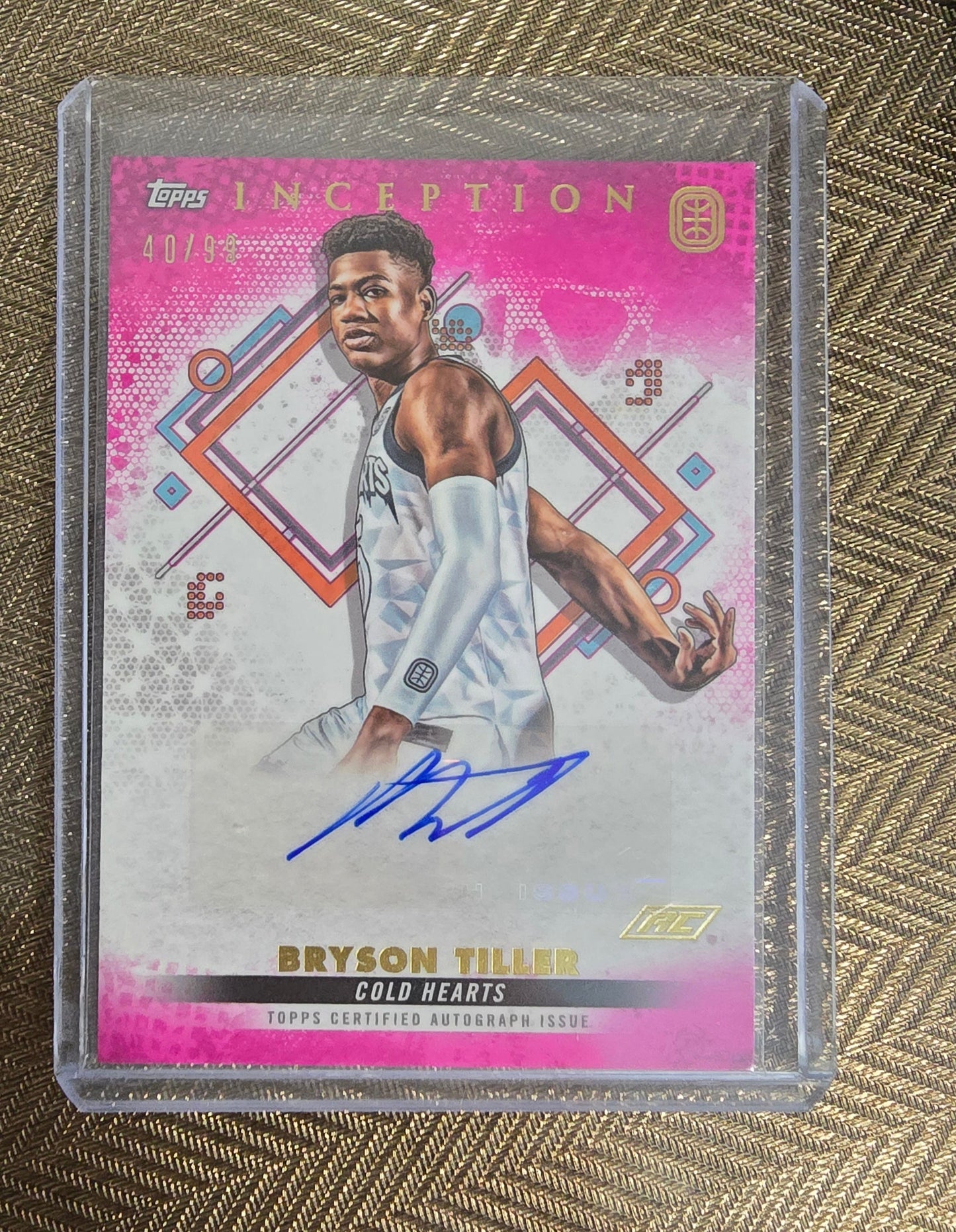 Lot 4 cartes autographes/patchs numérotées collection sport Basketball NBA BRYSON TILLER Topps
