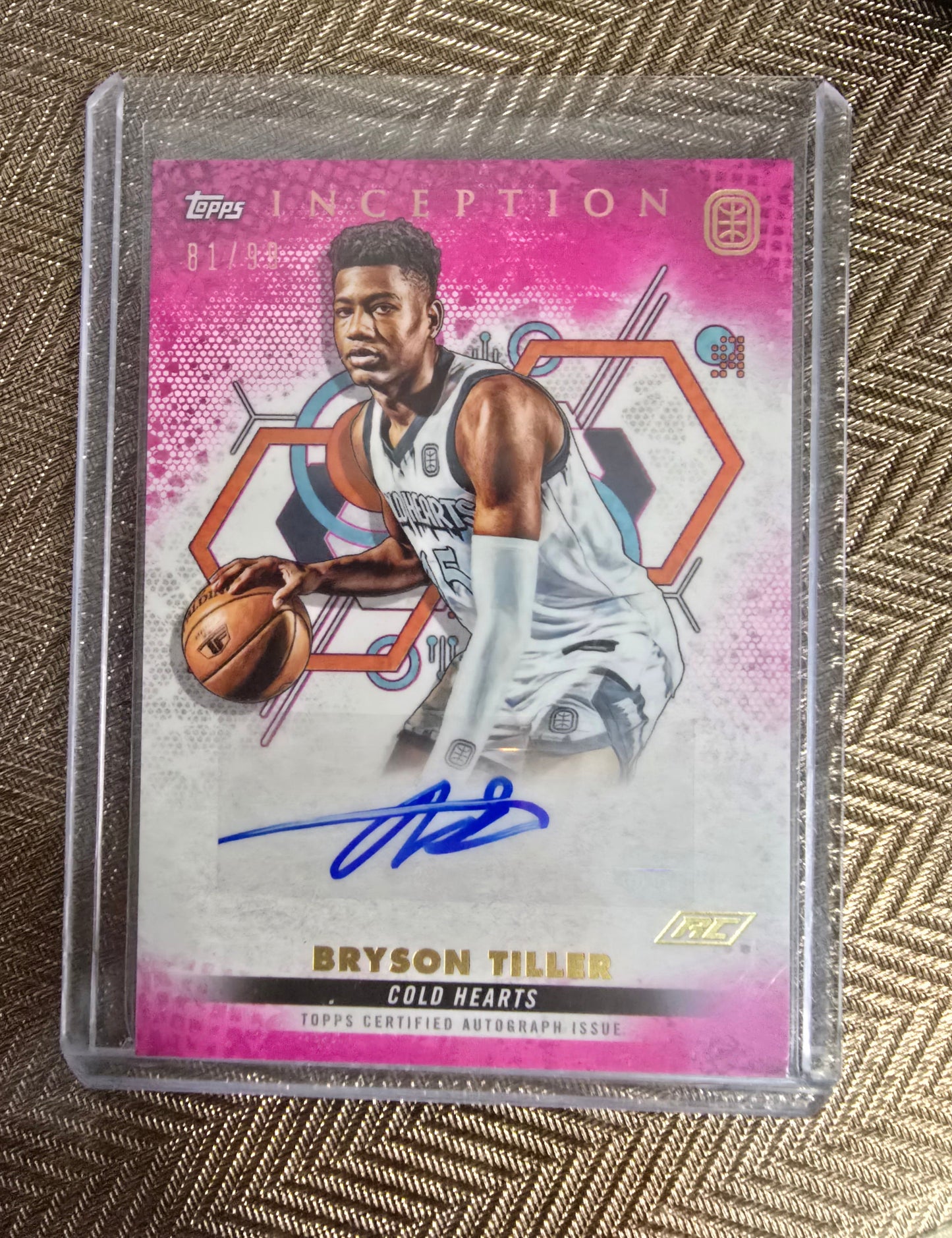 Lot 4 cartes autographes/patchs numérotées collection sport Basketball NBA BRYSON TILLER Topps
