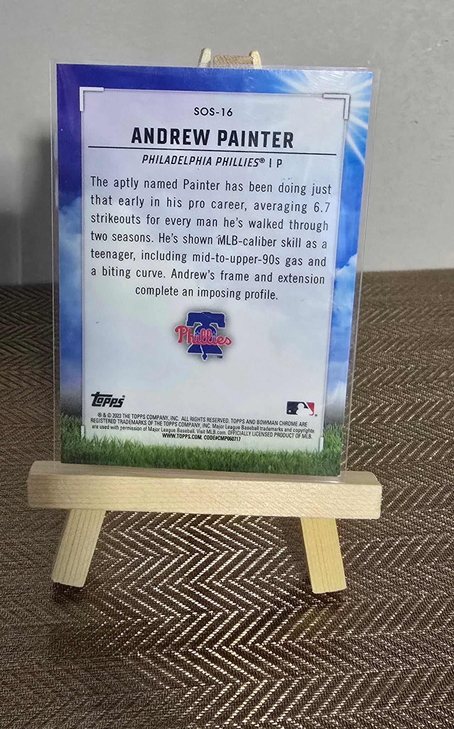 Carte collection Baseball MLB ANDREW PAINTER