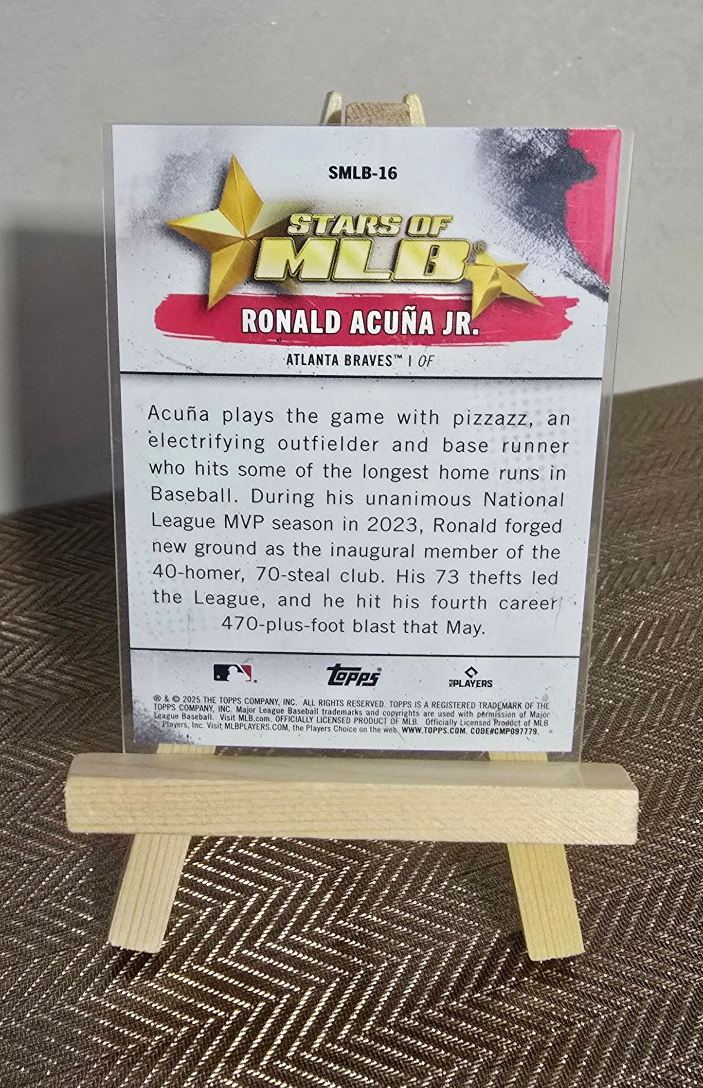 Carte collection Baseball MLB RONALD ACUNA JR. Stars of MLB
