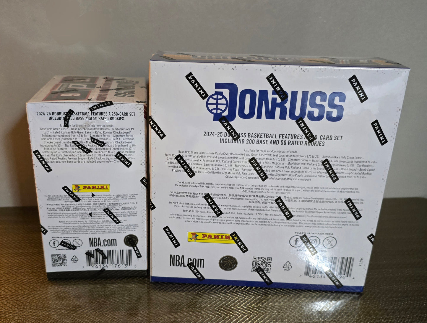 Lot 2 Boxes Cartes Basketball NBA 2024-25 Panini Donruss Hobby Blaster Box + Méga Box