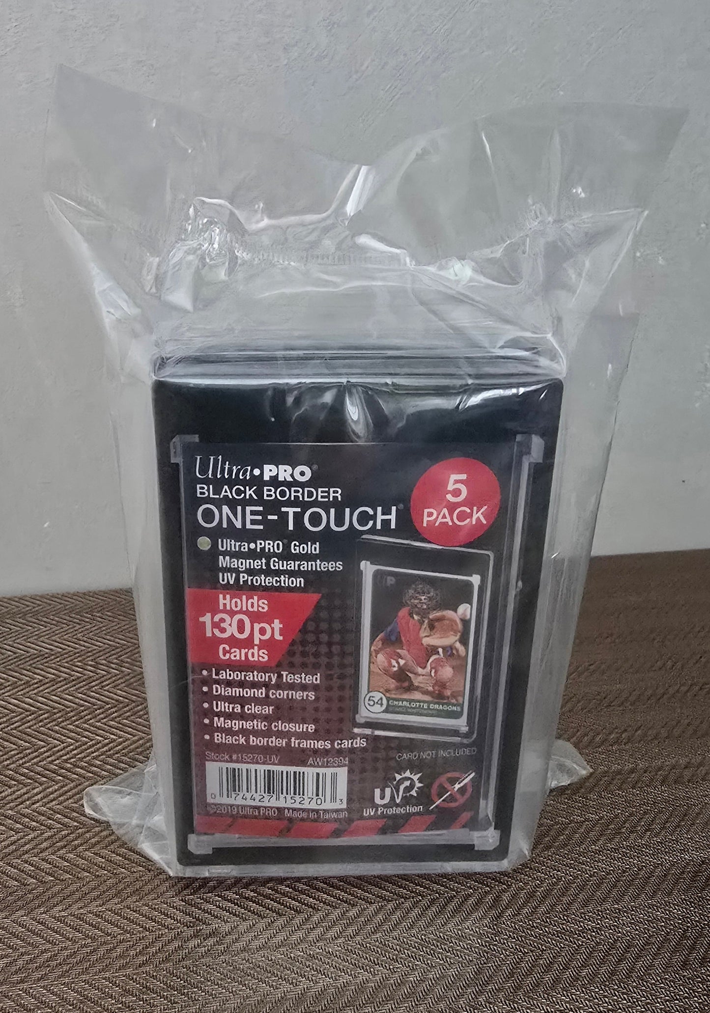 5 x ONE-TOUCH Magnetic Holder Bordure Noire 130 PT UV - Ultra Pro ULTRA PRO