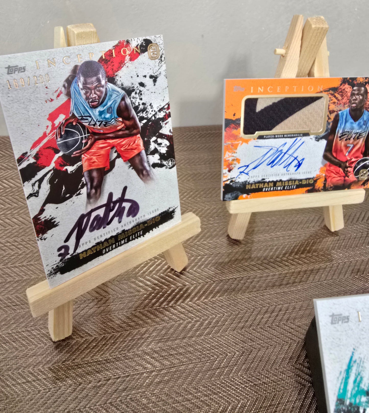 Lot 4 Cartes numérotées Auto Patch collection sport Basketball NATHAN MISSIA-DIO Topps