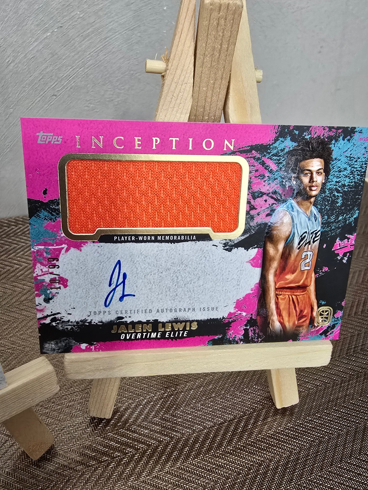 Lot 2 Cartes numérotées Auto Patch collection sport Basketball JALEN LEWIS Topps