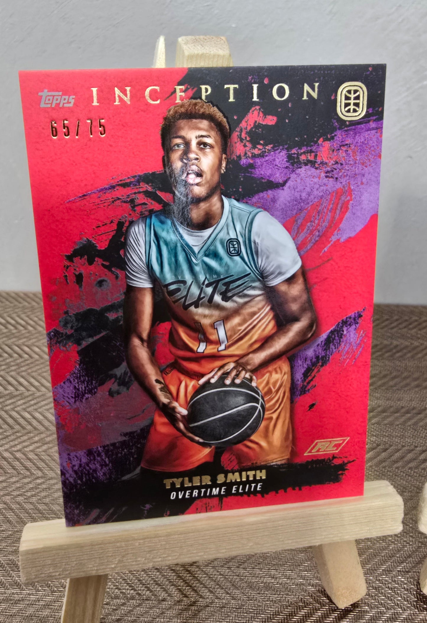 Lot 2 Cartes Auto numérotées collection sport Basketball TYLER SMITH Topps
