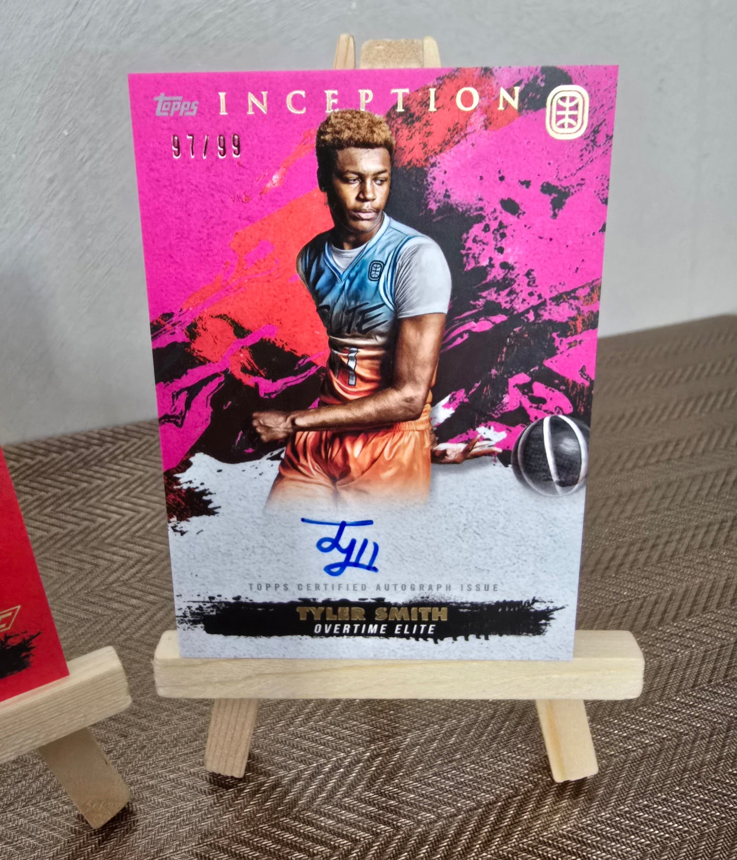 Lot 2 Cartes Auto numérotées collection sport Basketball TYLER SMITH Topps