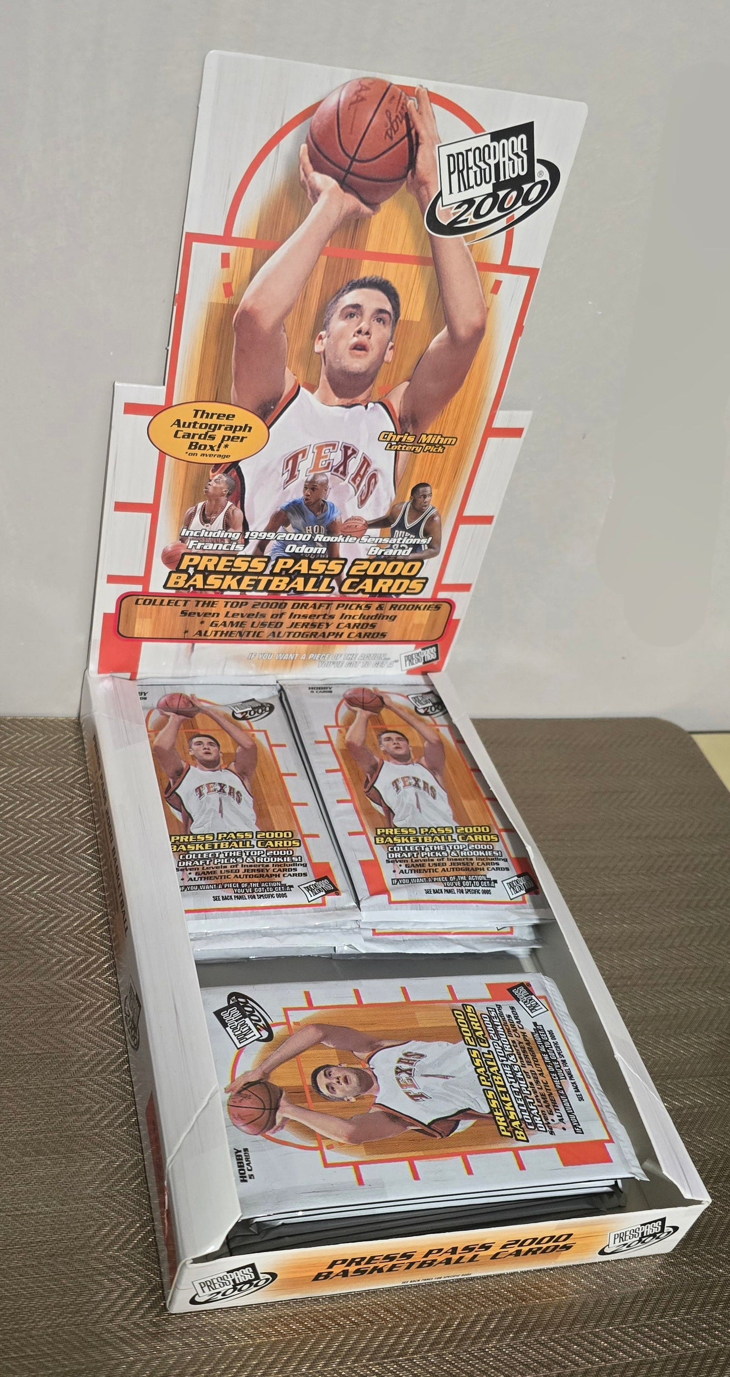 2000-01 Press Pass Cartes Basketball NBA Hobby Box Pack Fleer