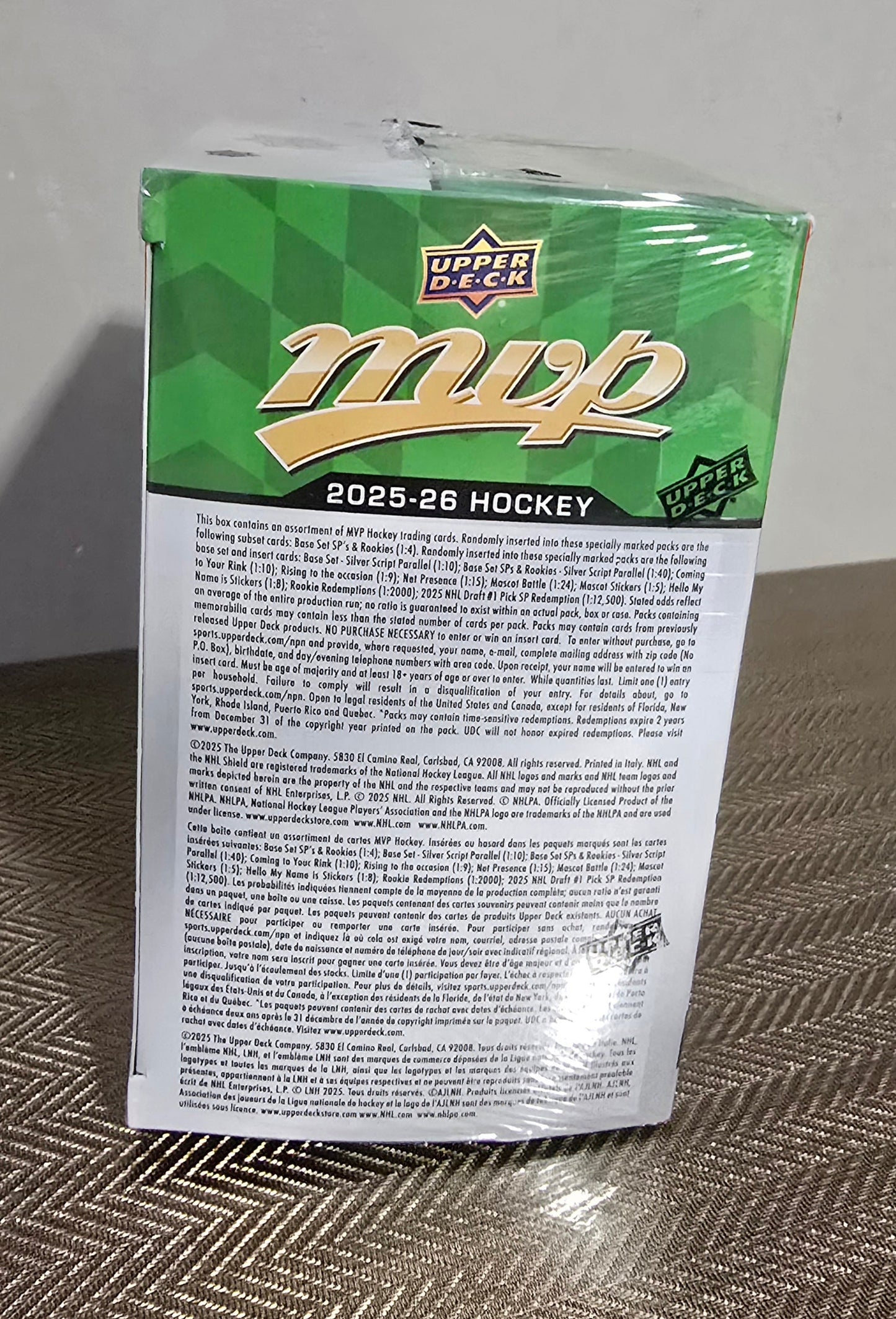 2025-26 Upper Deck MVP Cartes Hockey NHL Blaster Box Upper Deck