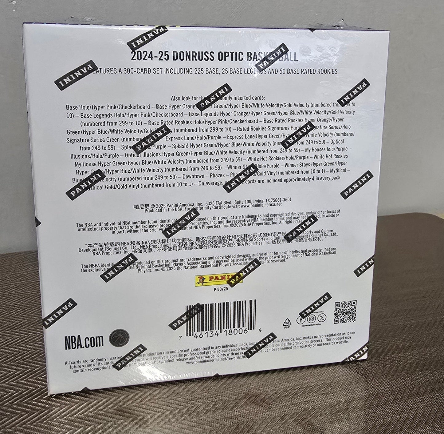 2024-25 Panini Donruss Optic Cartes Basketball NBA Méga Box Panini