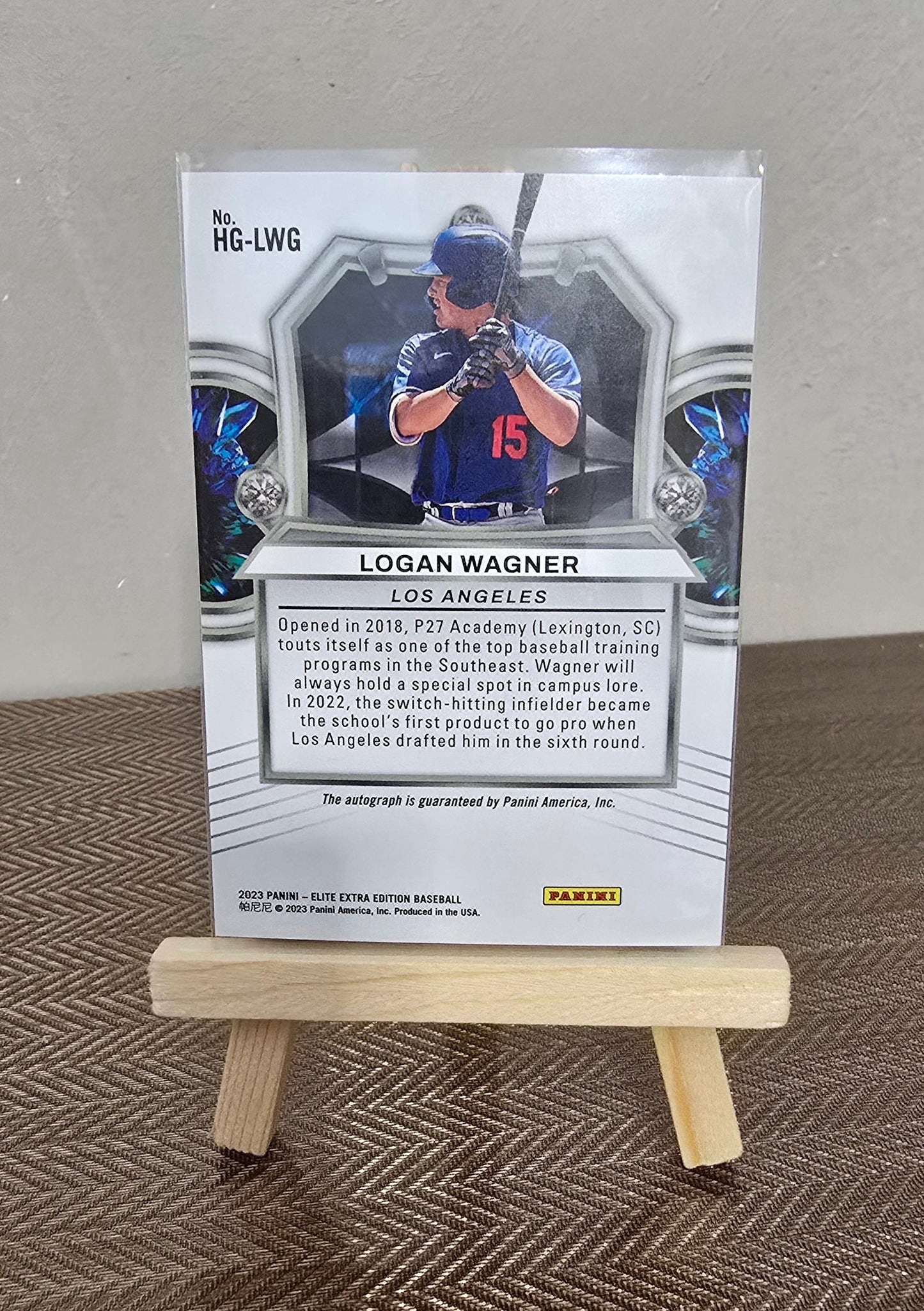 Carte autographe collection Baseball MLB LOGAN WAGNER Panini