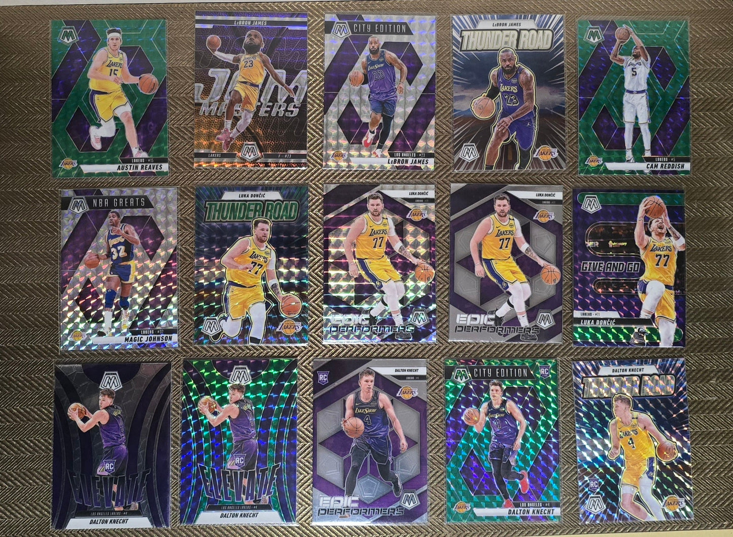 Lot 15 Cartes collection sport Basketball NBA Equipe LAKERS Panini