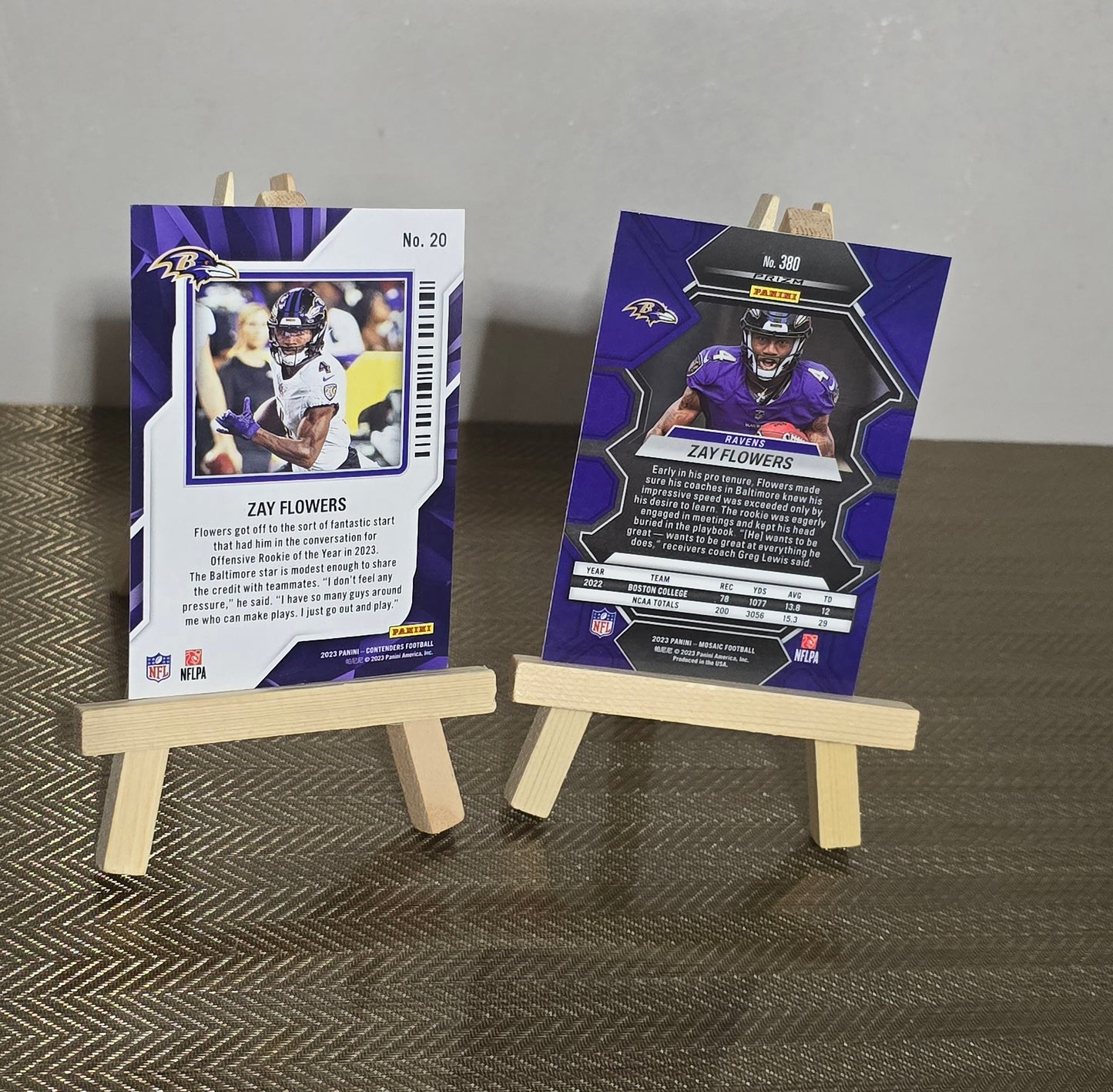 Lot 2 Cartes Football US NFL ZAY FLOWERS