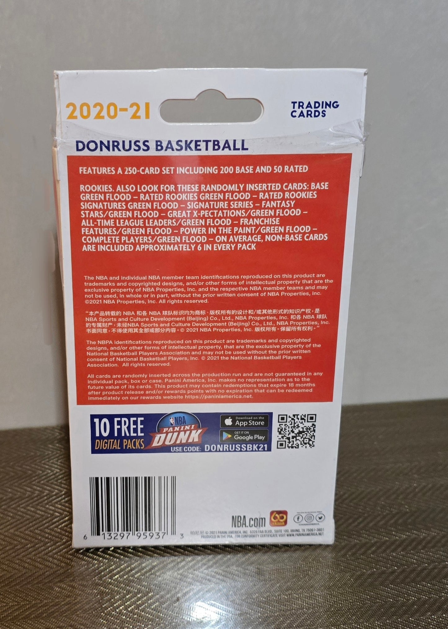 2020-21 Panini Donruss Cartes Basketball NBA Hanger Box