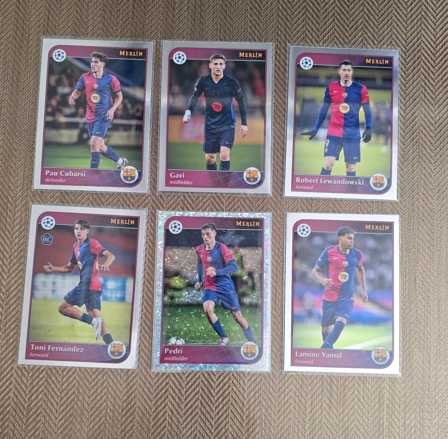 Lot 6 Cartes collection sport Soccer FC BARCELONA