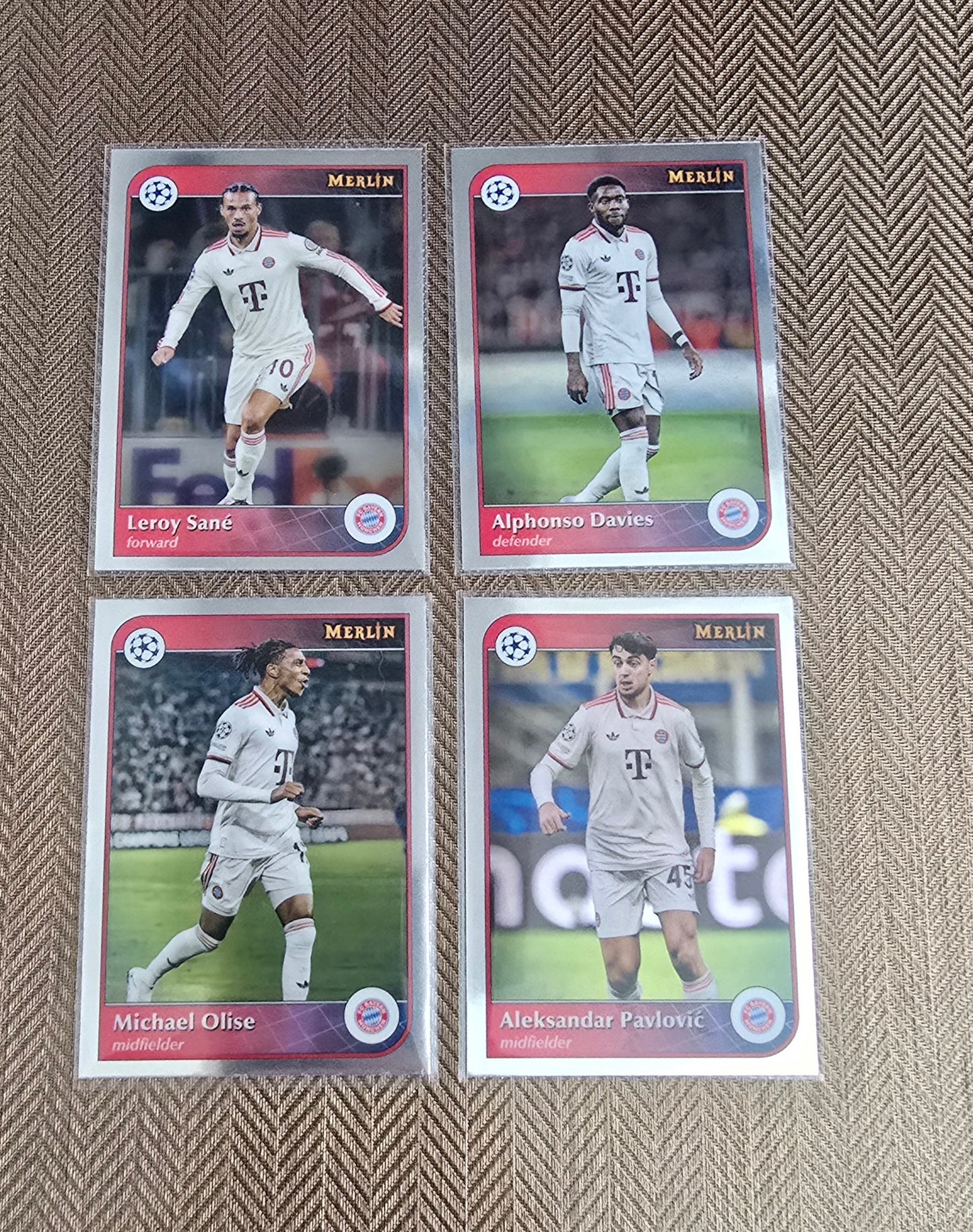 Lot 4 Cartes collection sport Soccer BAYERN MUNICH