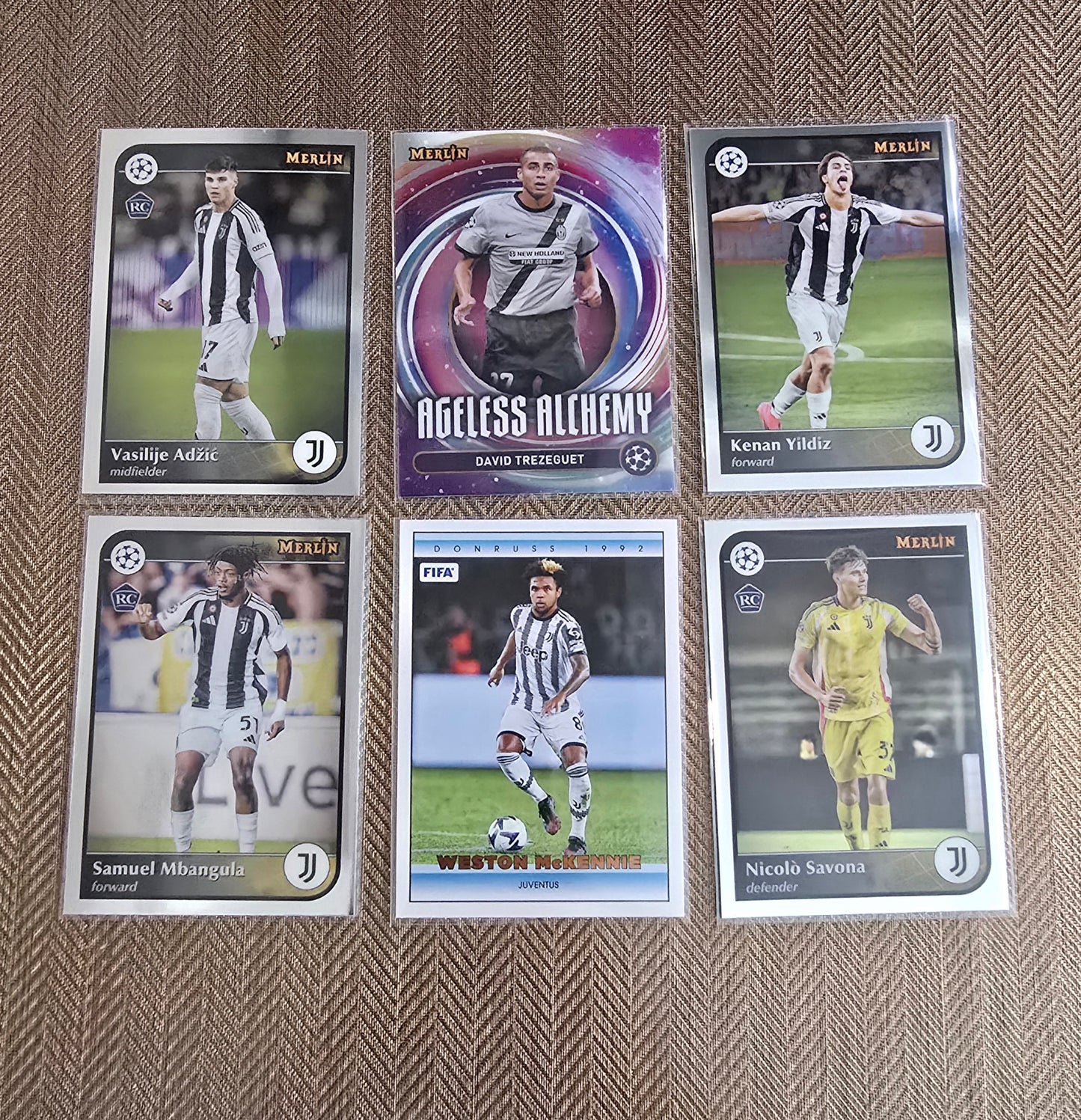 Lot 6 Cartes collection sport Soccer JUVENTUS
