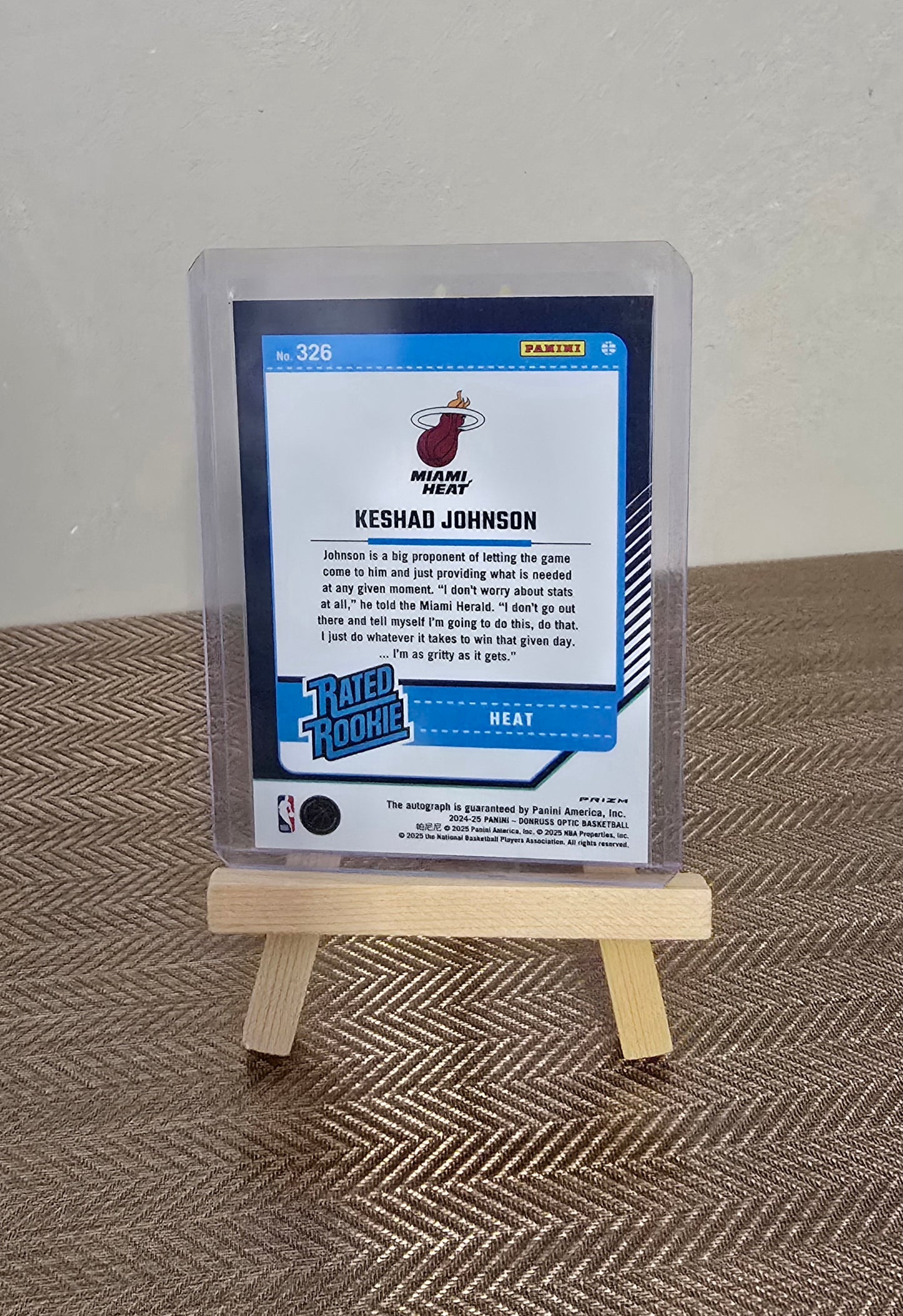 Carte Autographe collection sport Basketball NBA KESHAD JOHNSON