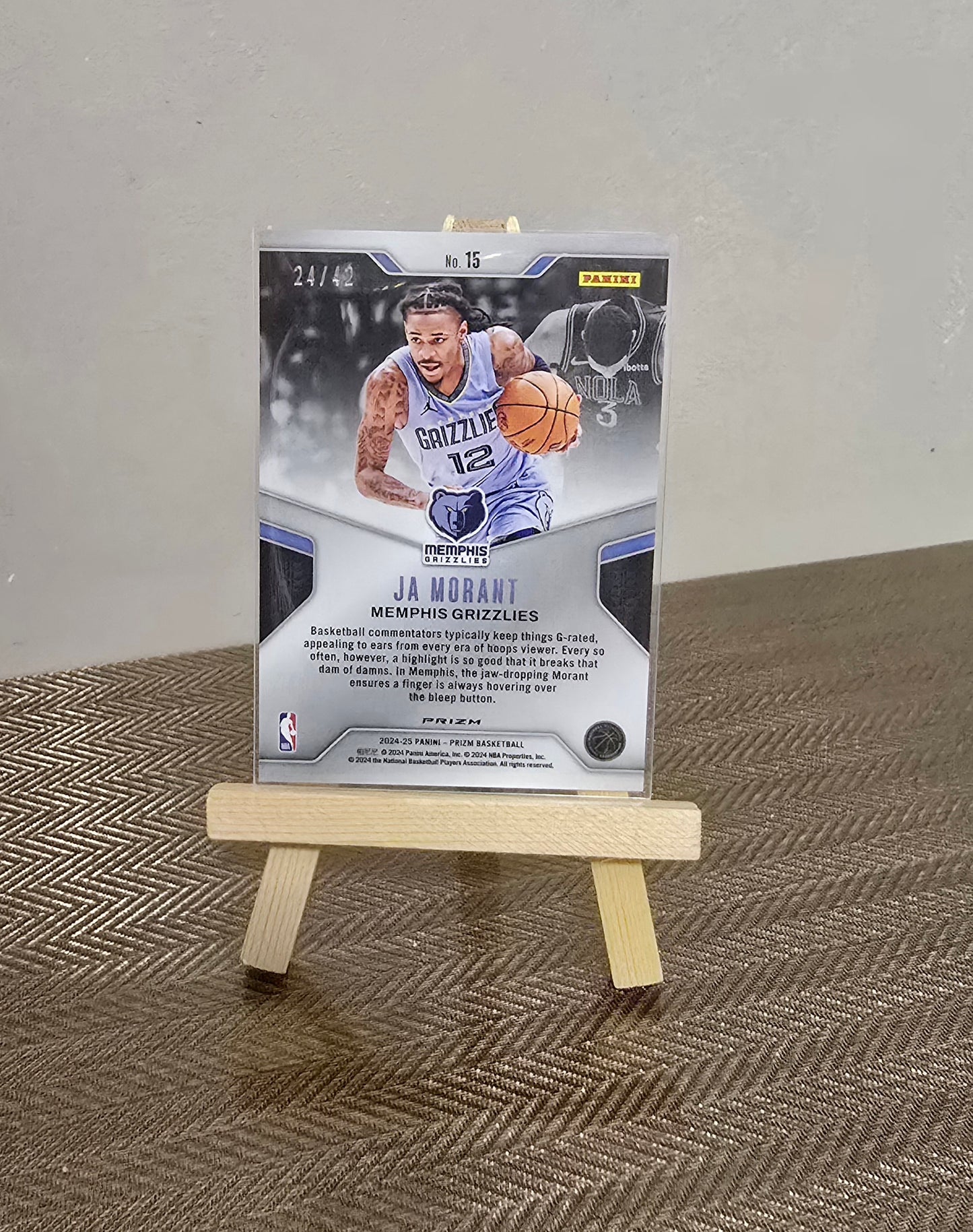 Carte numérotée #24/42 collection sport Basketball NBA JA MORANT