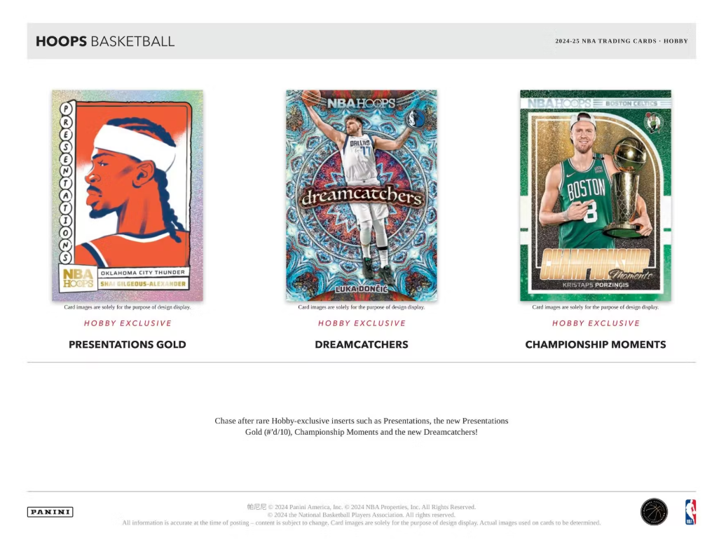 2024/25 Panini Hoops Cartes Basketball NBA Hobby Box