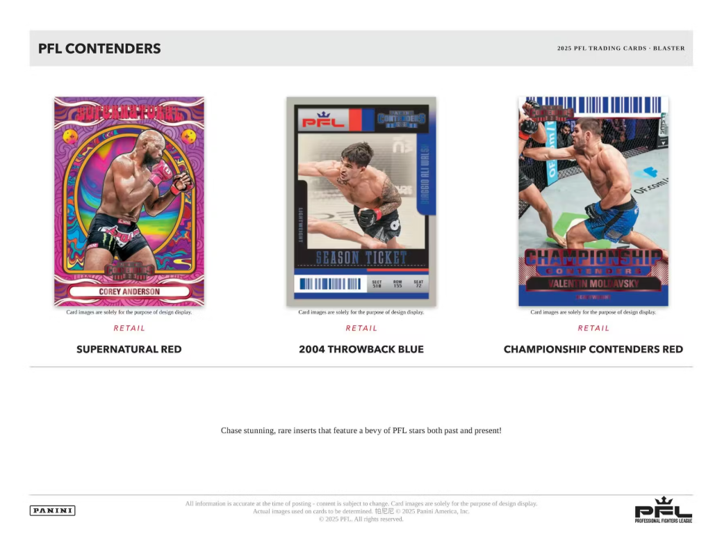 2025 Panini Contenders Professional Fighters League PFL Blaster Box Panini