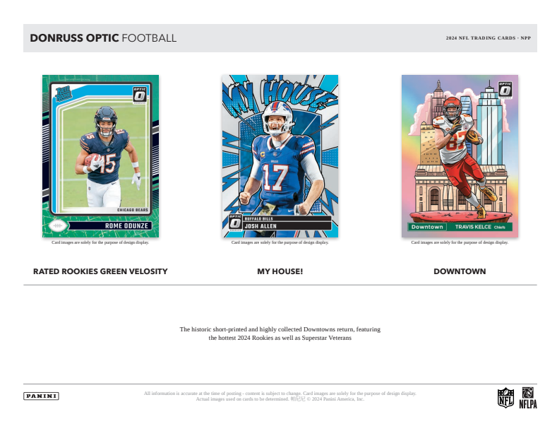 2024 Panini Donruss Optic Cartes Football US NFL Blaster Box Panini