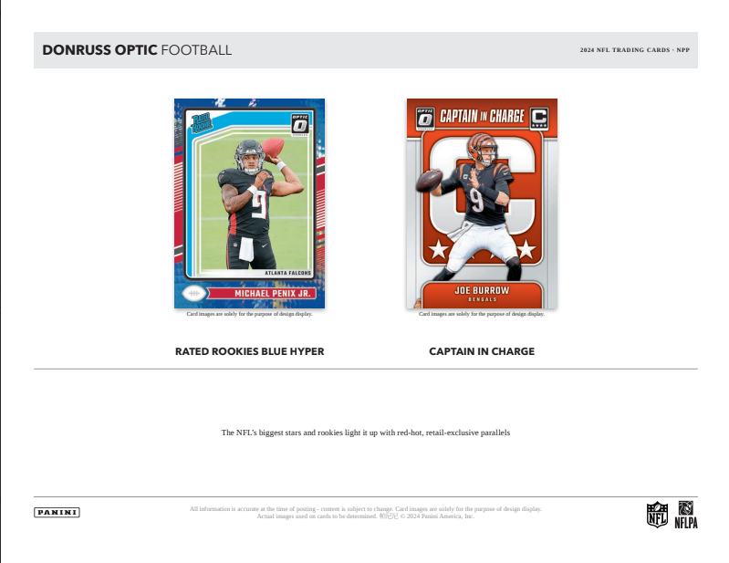 2024 Panini Donruss Optic Cartes Football US NFL Blaster Box Panini