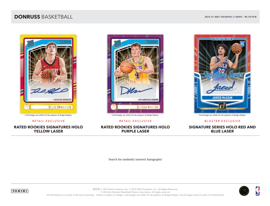 2024-25 Panini Donruss Cartes Basketball NBA Blaster Box * PRECOMMANDE*