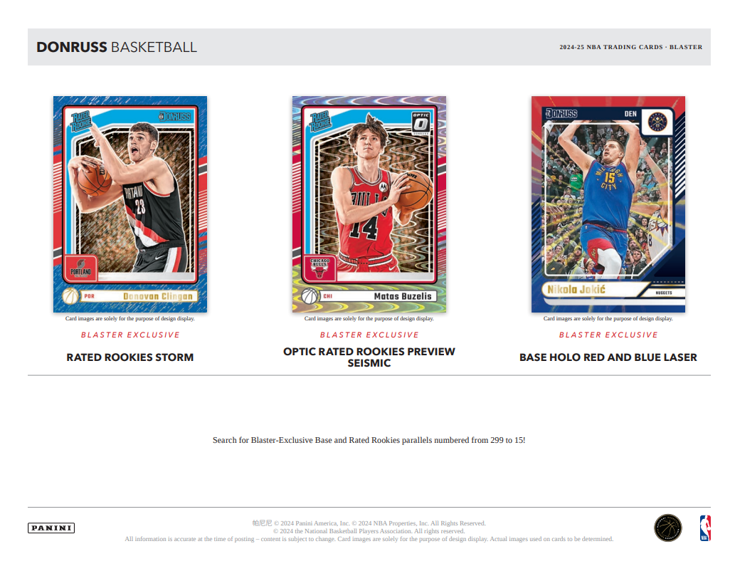 2024-25 Panini Donruss Cartes Basketball NBA Blaster Box * PRECOMMANDE* LEAF