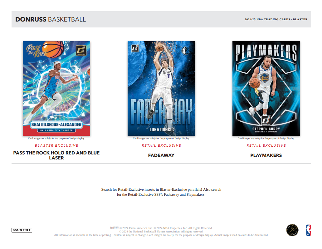 2024-25 Panini Donruss Cartes Basketball NBA Blaster Box * PRECOMMANDE* LEAF