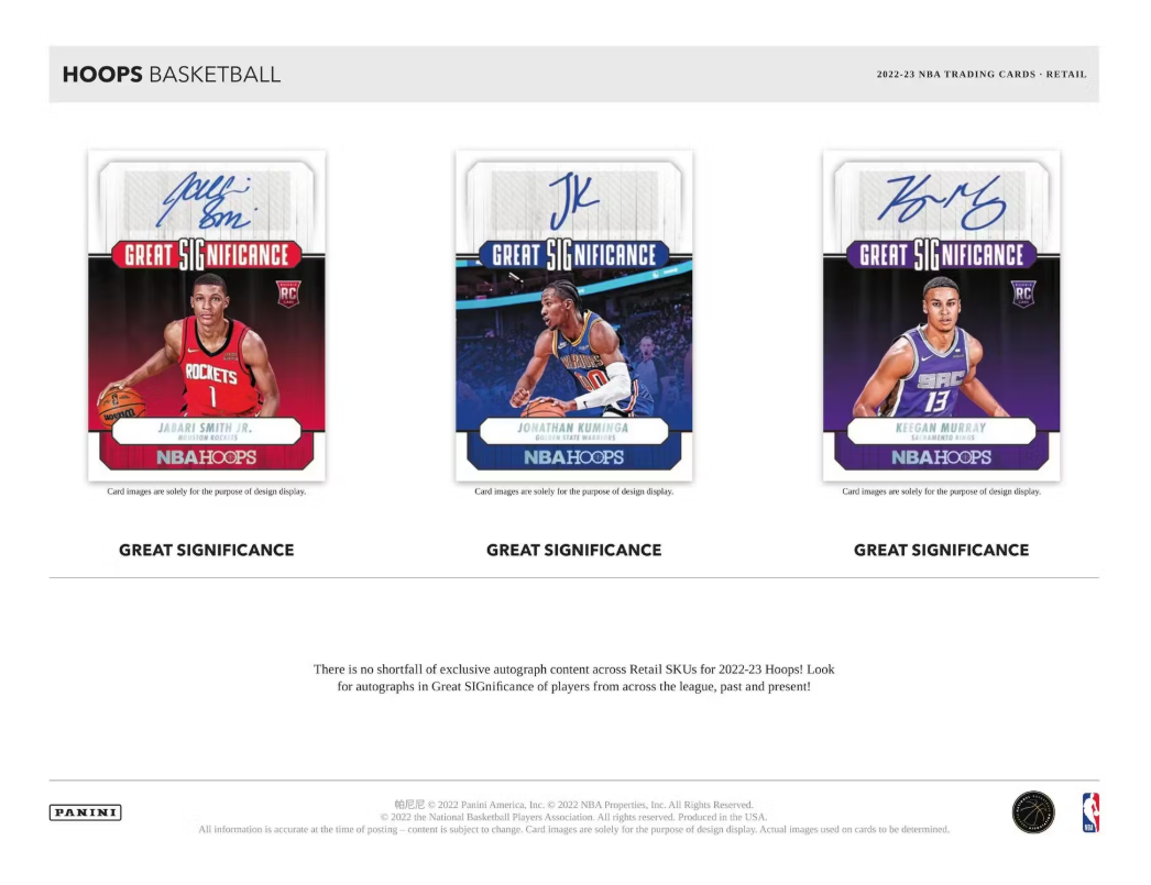 2022-23 Panini HOOPS Cartes Basketball NBA Fat Pack