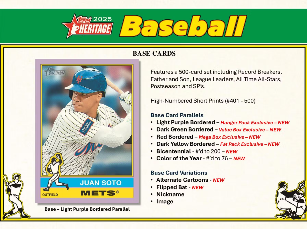 2025 Topps Heritage Cartes Baseball MLB Blaster Box