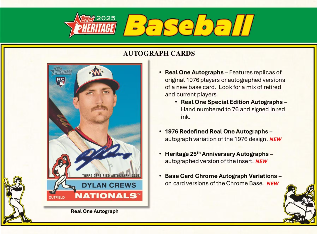 2025 Topps Heritage Cartes Baseball MLB Blaster Box