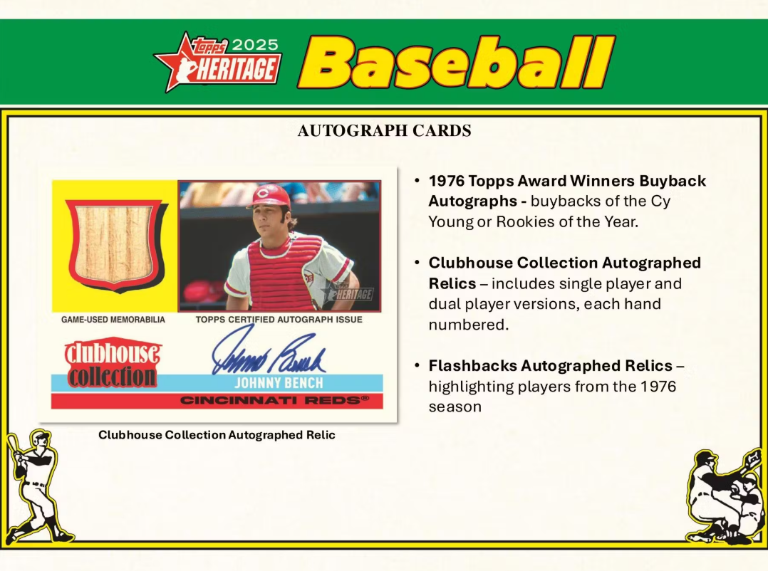 2025 Topps Heritage Cartes Baseball MLB Blaster Box