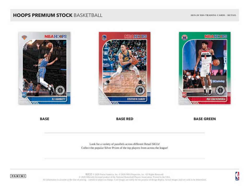 2019-20 Panini Hoops Premium Stock Cartes Basketball NBA 6-Pack Blaster Box Panini