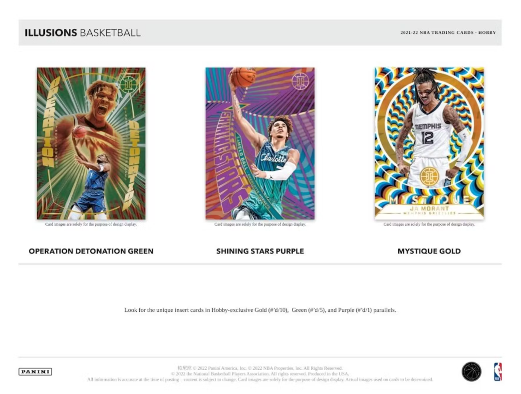 2021-22 Panini ILLUSIONS Cartes Basketball NBA Blaster Box
