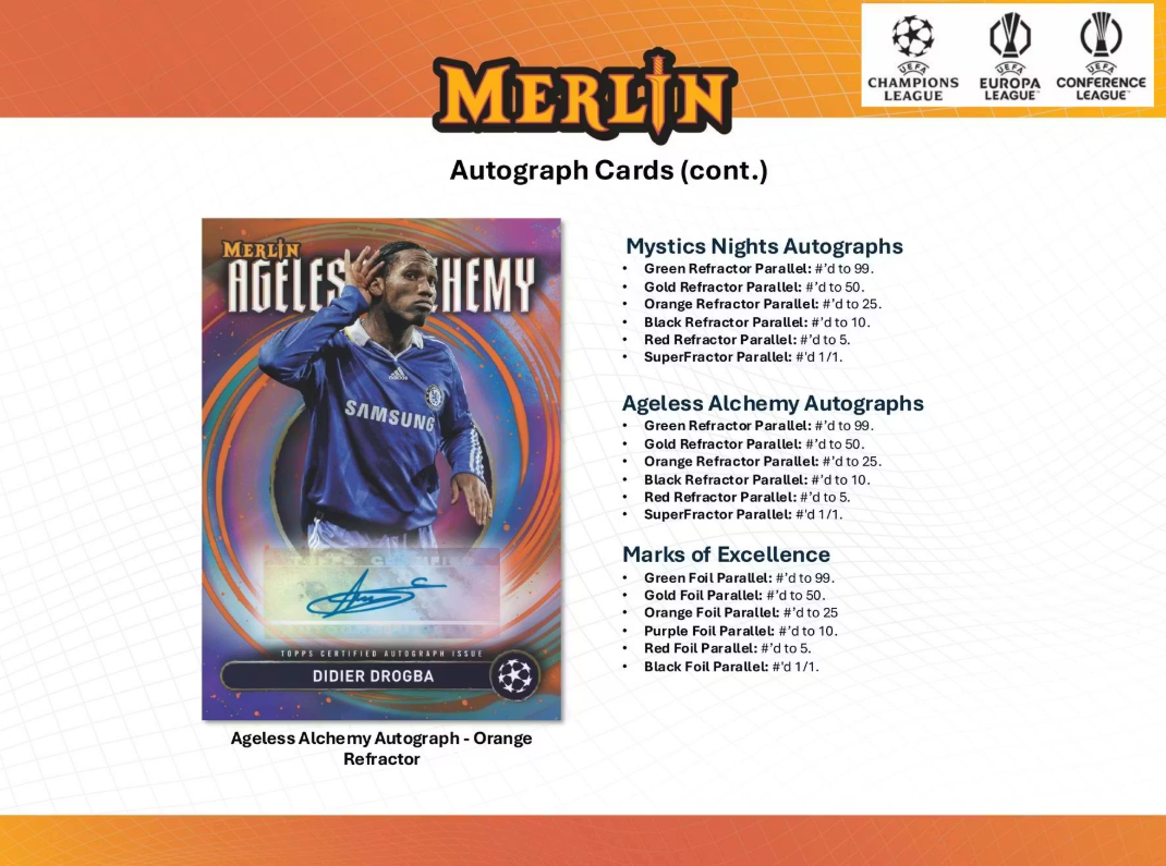 2024-25 Topps Merlin UEFA Club Competitions Cartes Foot Soccer Blaster Box