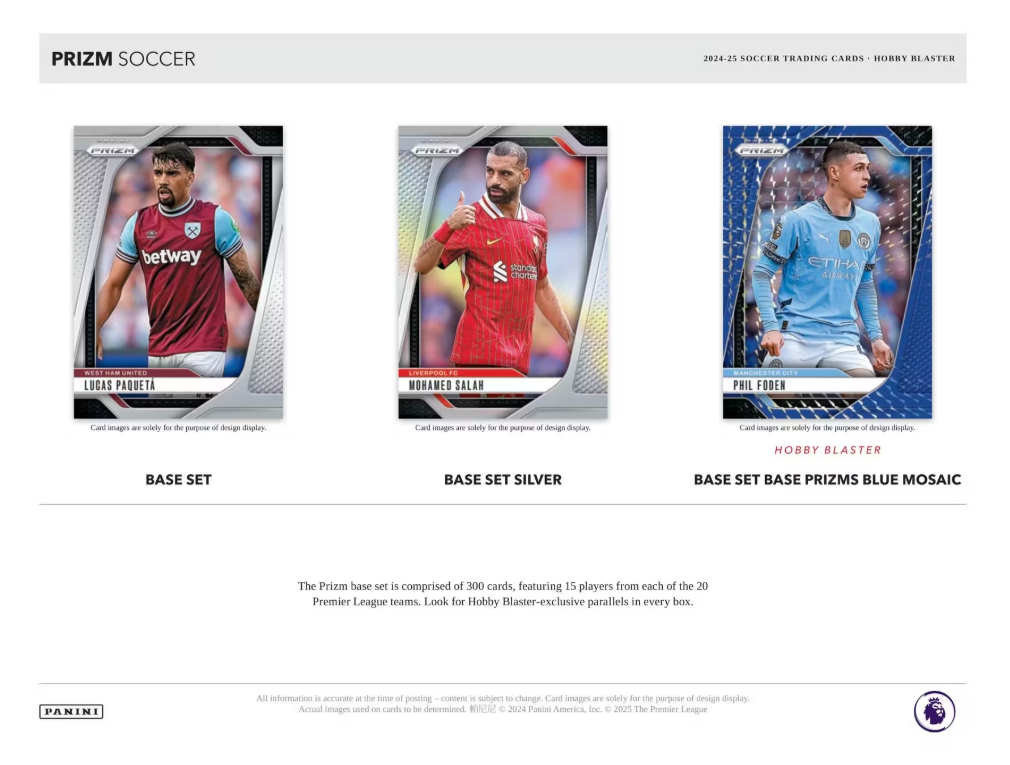 2024-25 Panini PRIZM Premier League EPL Cartes Soccer Hobby Blaster Box Panini