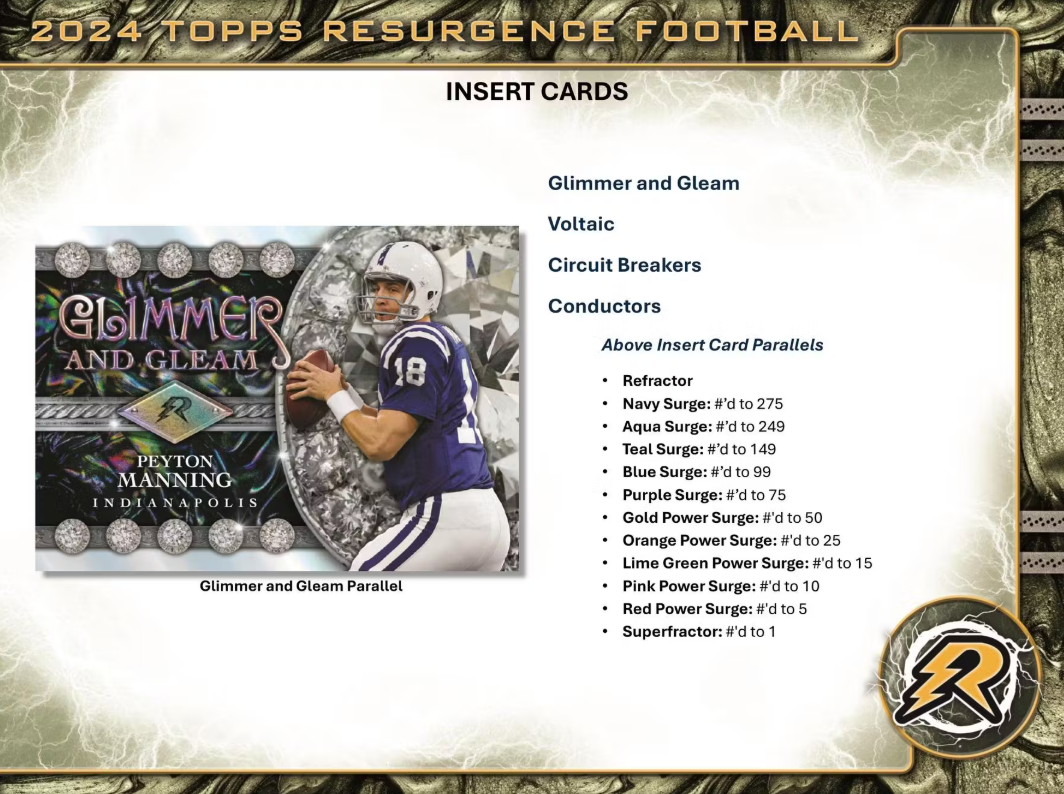 2024 Topps Resurgence Cartes Football NFL Méga Box Panini
