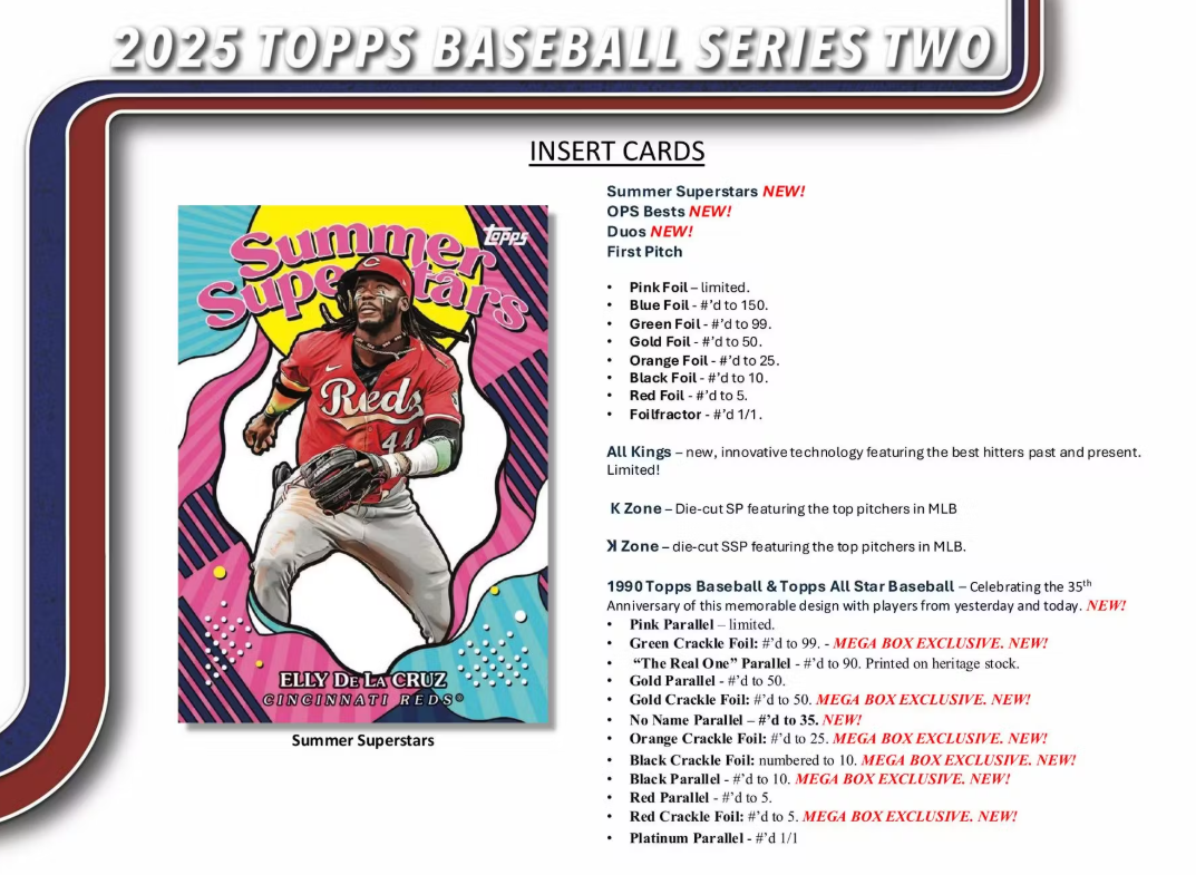 2025 Topps Series 2 Cartes Baseball MLB Blaster Box